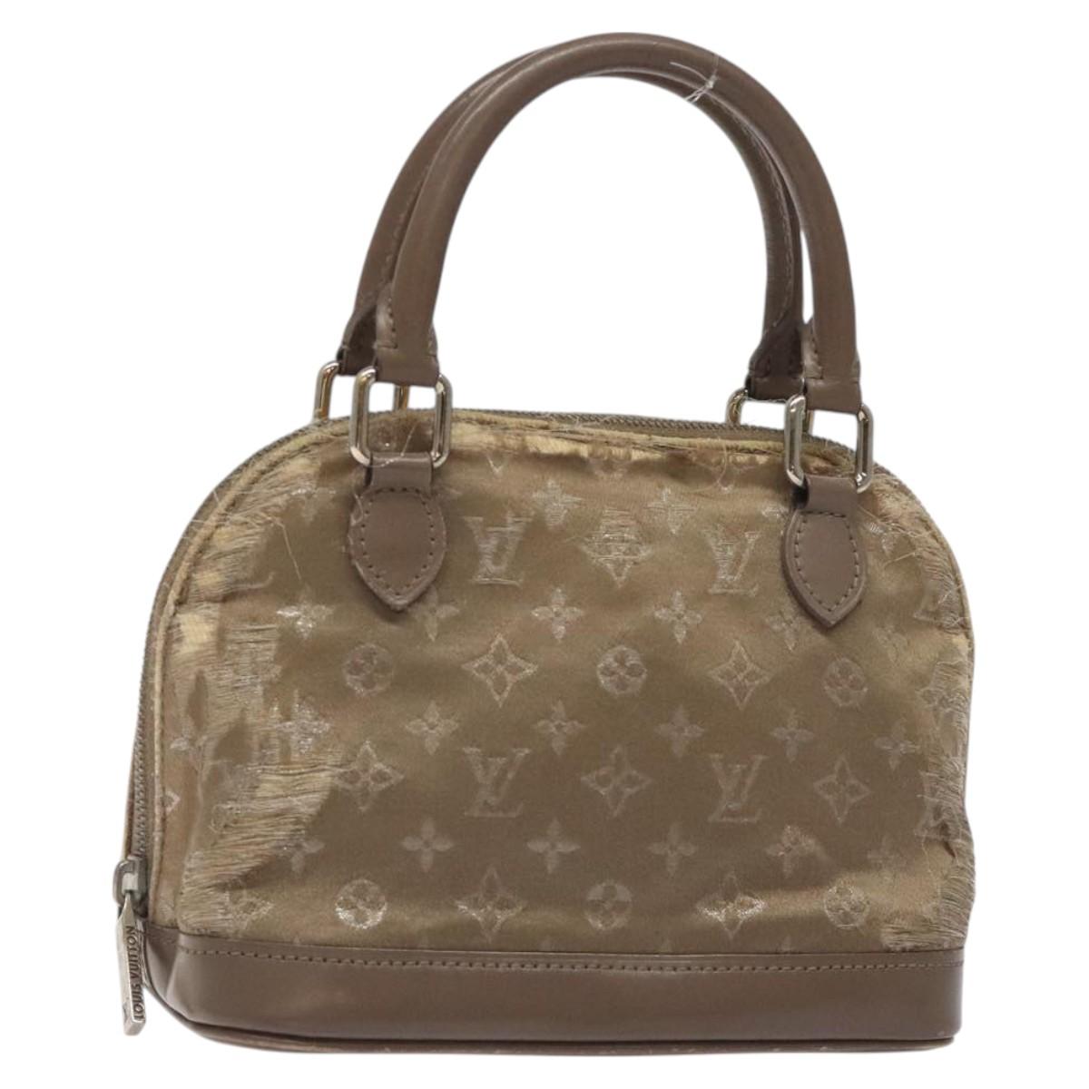 LOUIS VUITTON Monogram Satin Little Alma Hand Bag Gray M92147 LV Auth MY080