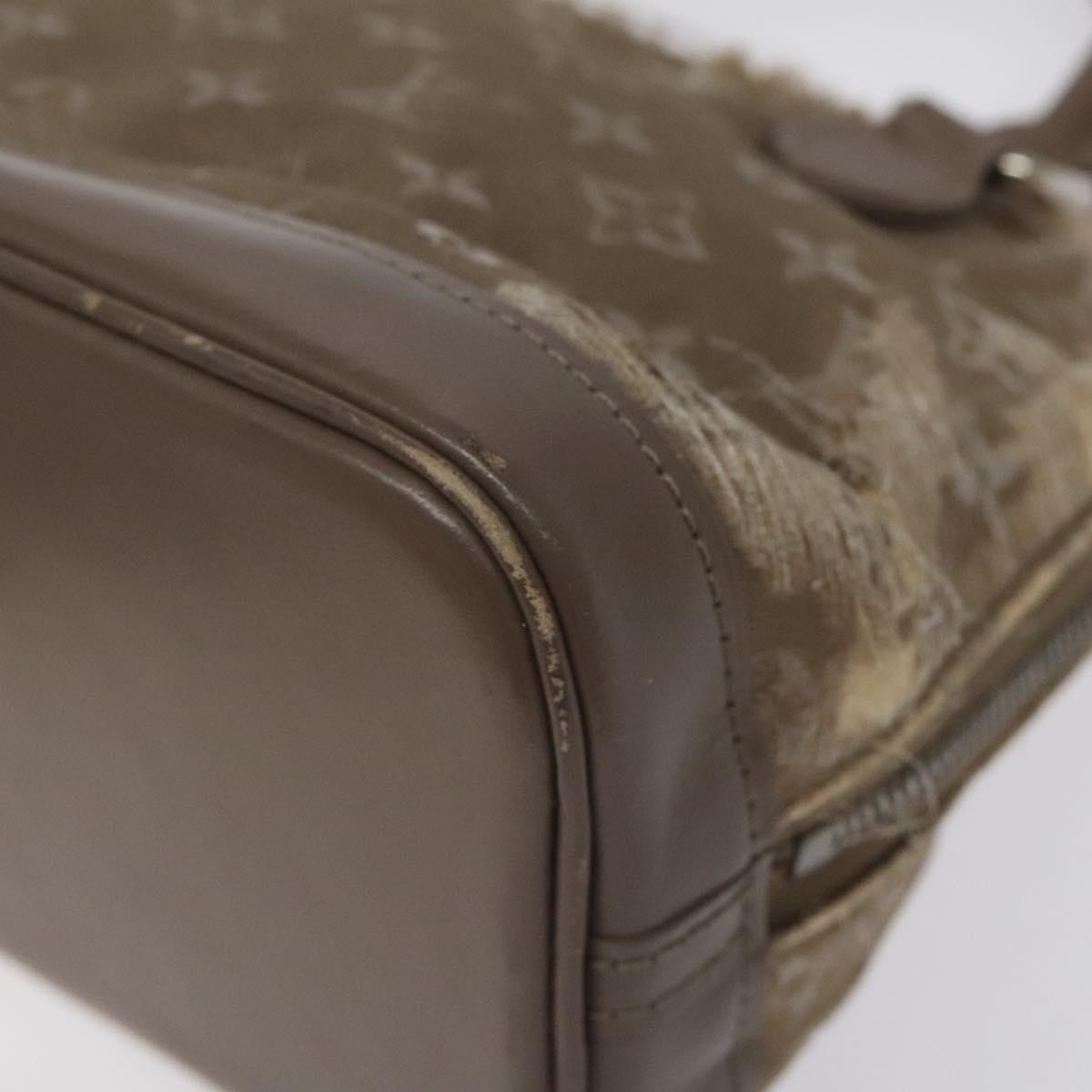 LOUIS VUITTON Monogram Satin Little Alma Hand Bag Gray M92147 LV Auth MY080