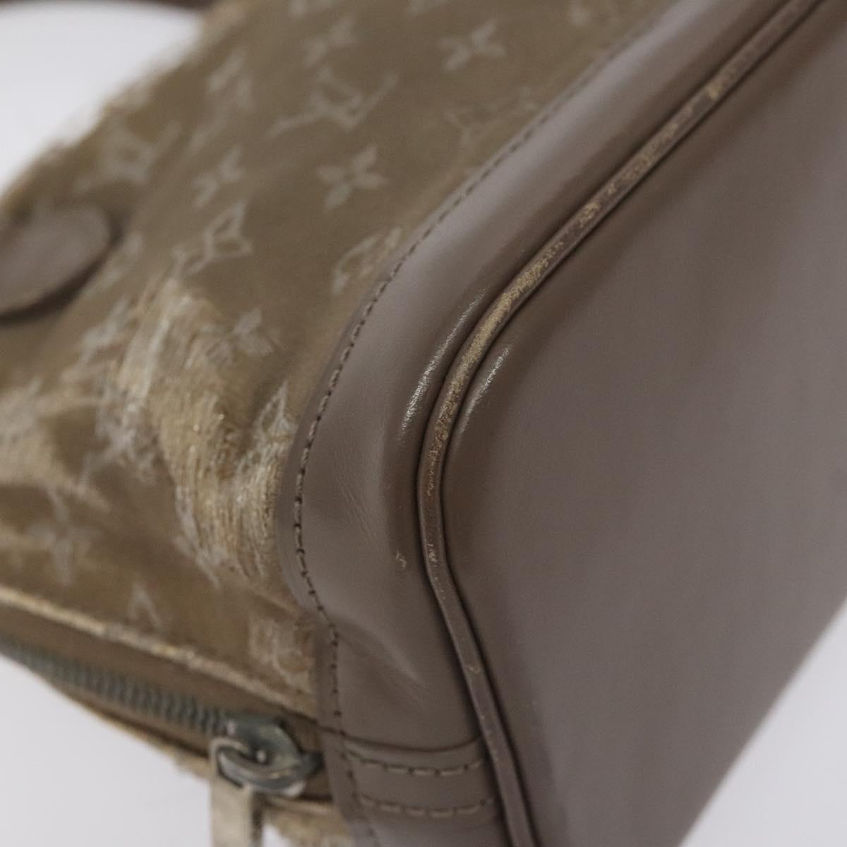 LOUIS VUITTON Monogram Satin Little Alma Hand Bag Gray M92147 LV Auth MY080