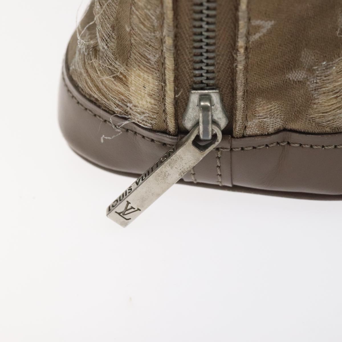 LOUIS VUITTON Monogram Satin Little Alma Hand Bag Gray M92147 LV Auth MY080