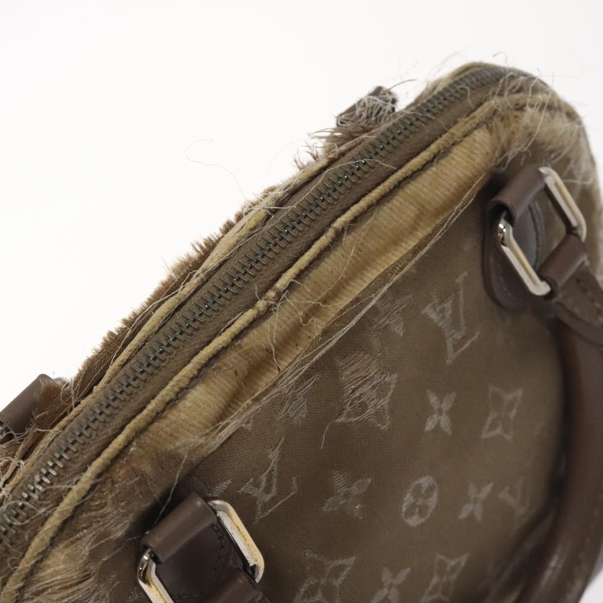 LOUIS VUITTON Monogram Satin Little Alma Hand Bag Gray M92147 LV Auth MY080