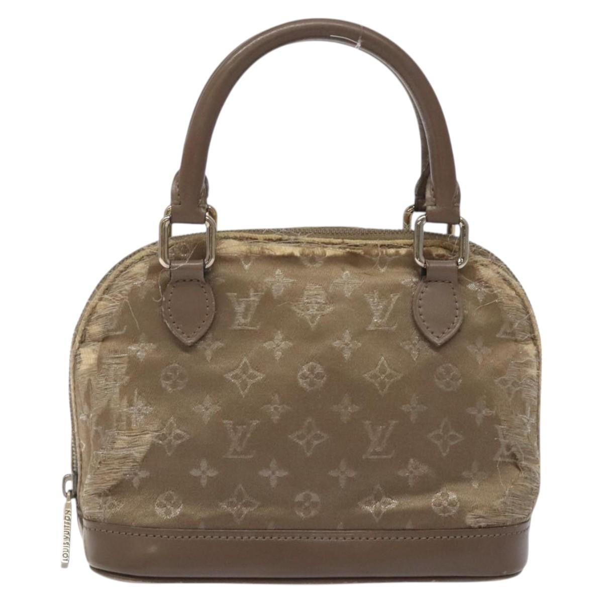 LOUIS VUITTON Monogram Satin Little Alma Hand Bag Gray M92147 LV Auth MY080