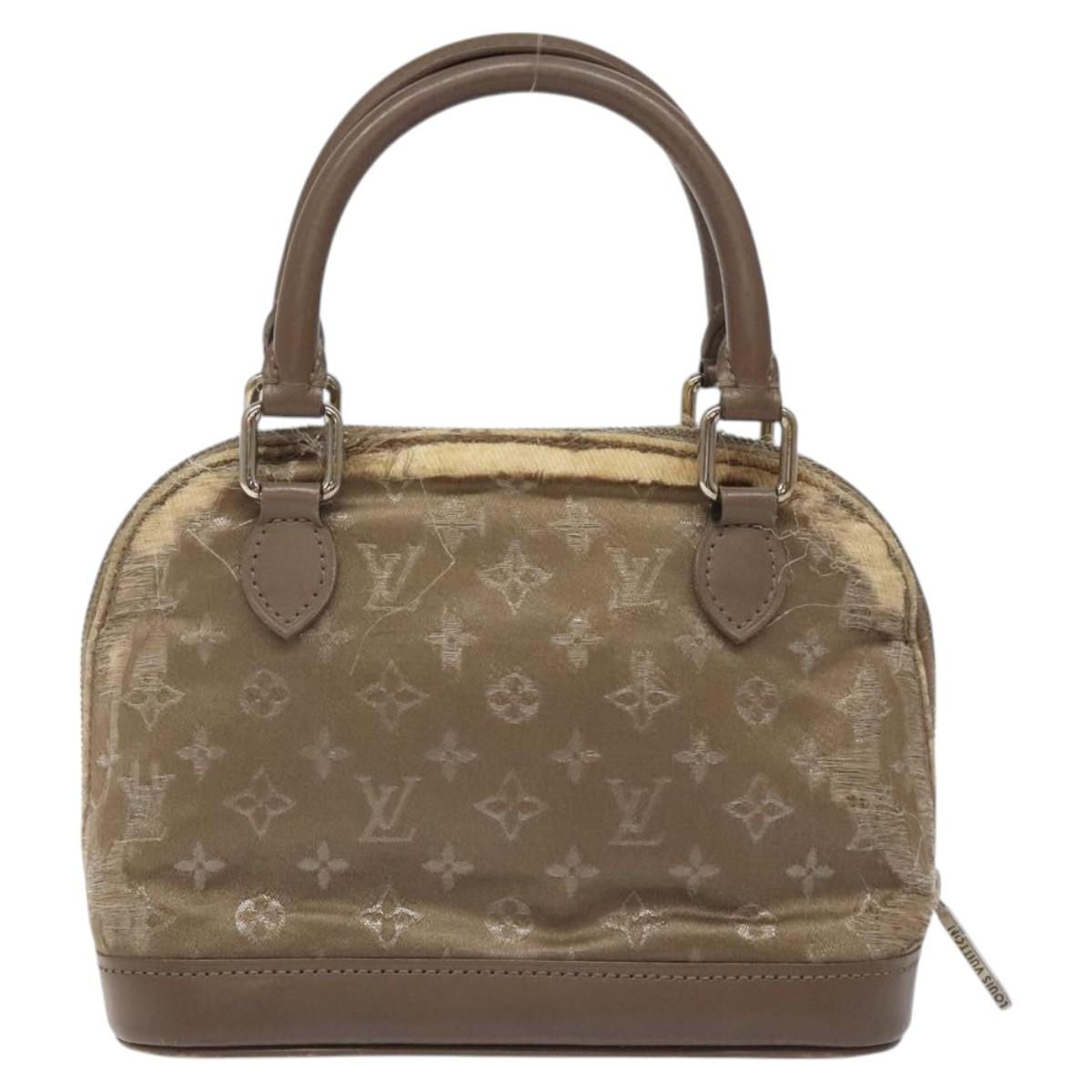 LOUIS VUITTON Monogram Satin Little Alma Hand Bag Gray M92147 LV Auth MY080