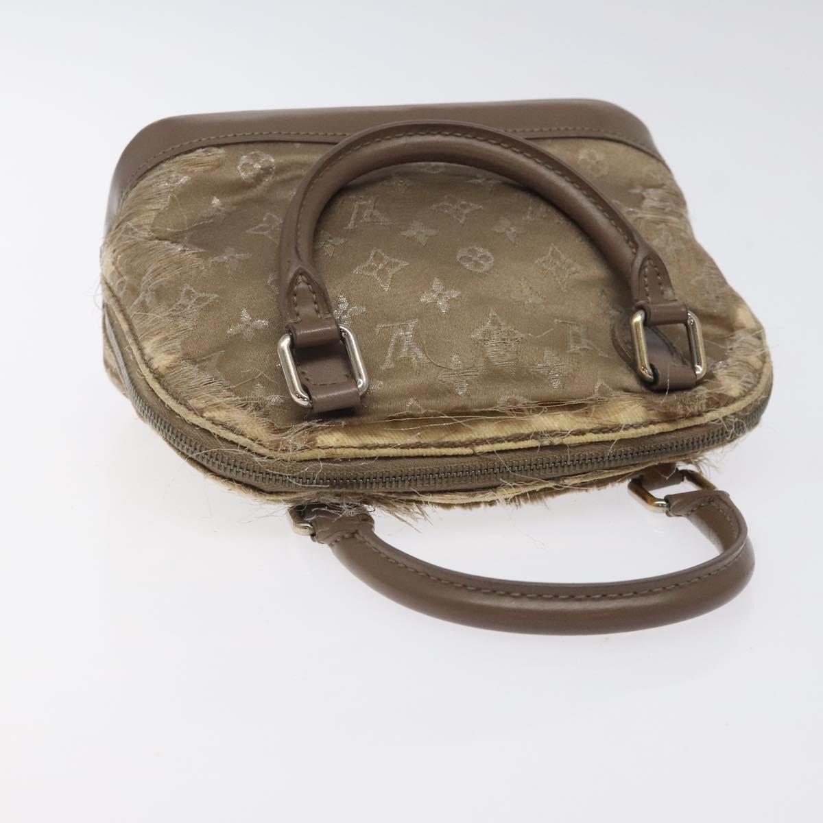 LOUIS VUITTON Monogram Satin Little Alma Hand Bag Gray M92147 LV Auth MY080
