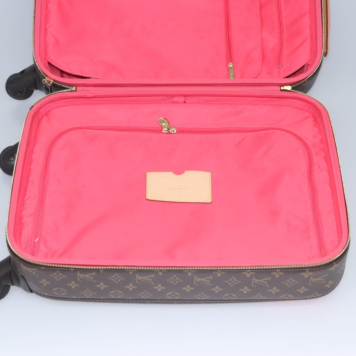 LOUIS VUITTON Monogram V Line Zephyr 55 suitcase Pink LV Auth MY086