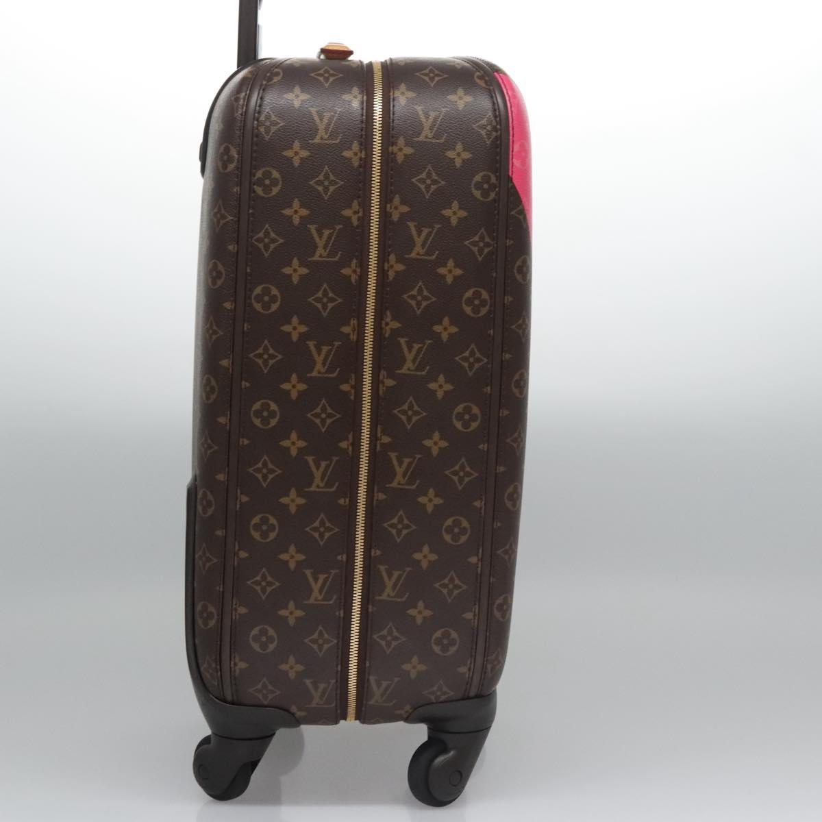 LOUIS VUITTON Monogram V Line Zephyr 55 suitcase Pink LV Auth MY086