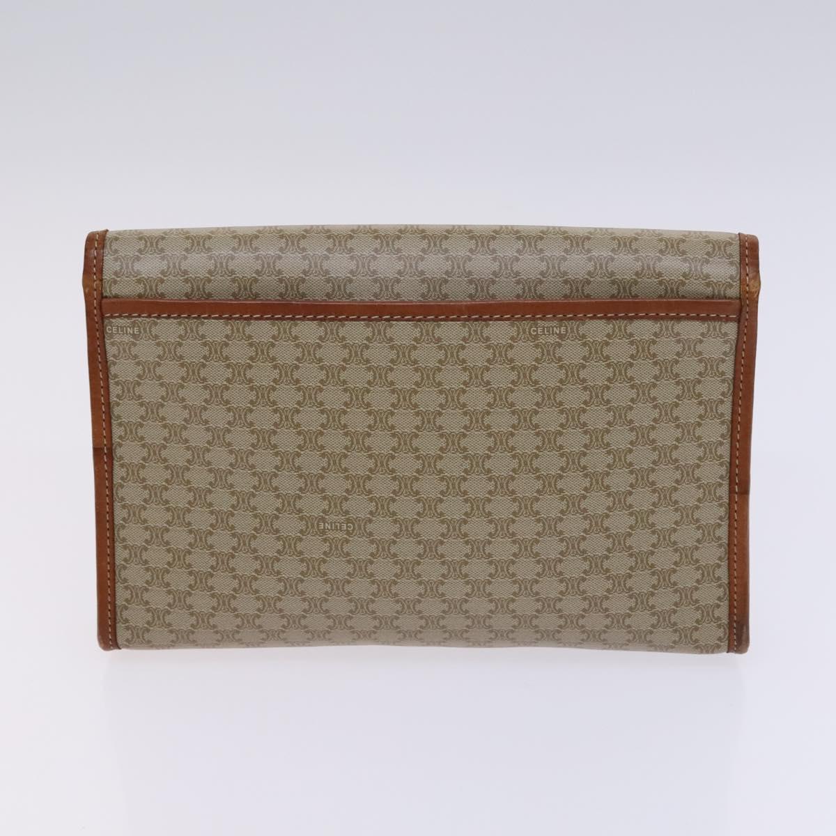 CELINE Macadam Canvas C Sulky Shoulder Bag 3Set Beige Navy Auth MY087