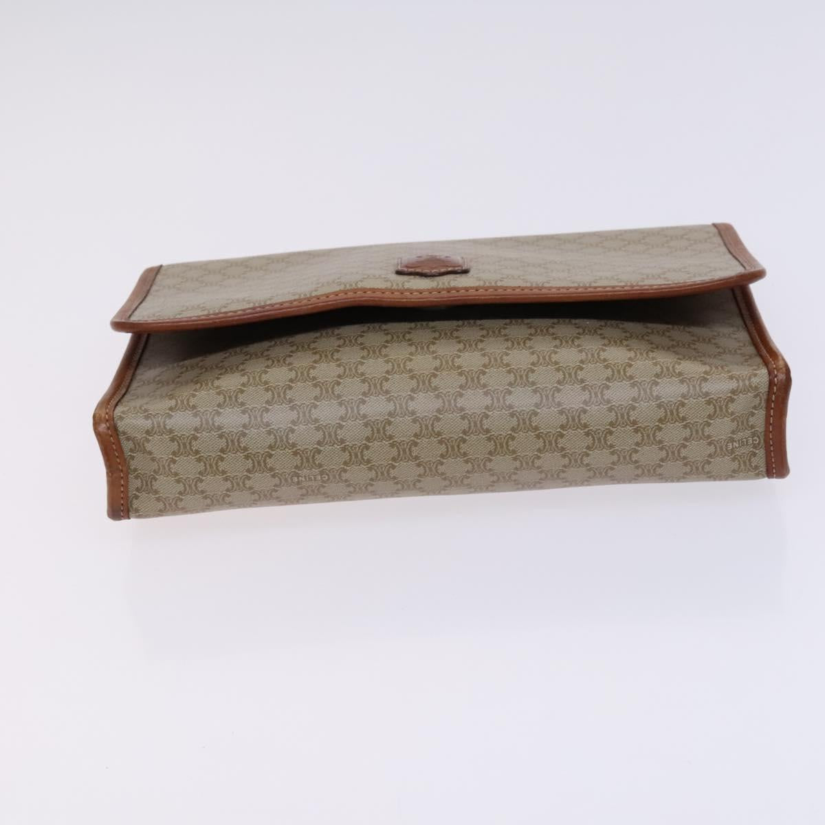 CELINE Macadam Canvas C Sulky Shoulder Bag 3Set Beige Navy Auth MY087