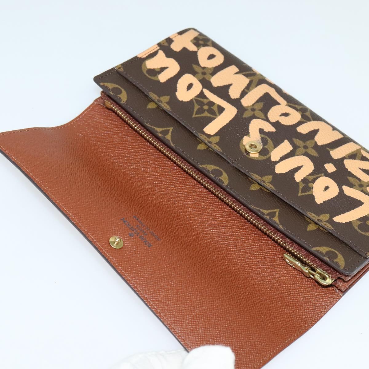 LOUIS VUITTON Monogram Graffiti Porte Monnaie Credit Wallet M92190 Auth MY097V