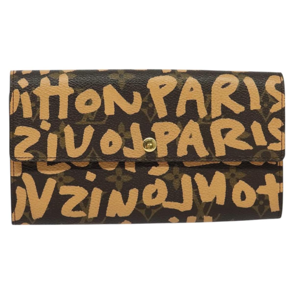 LOUIS VUITTON Monogram Graffiti Porte Monnaie Credit Wallet M92190 Auth MY097V