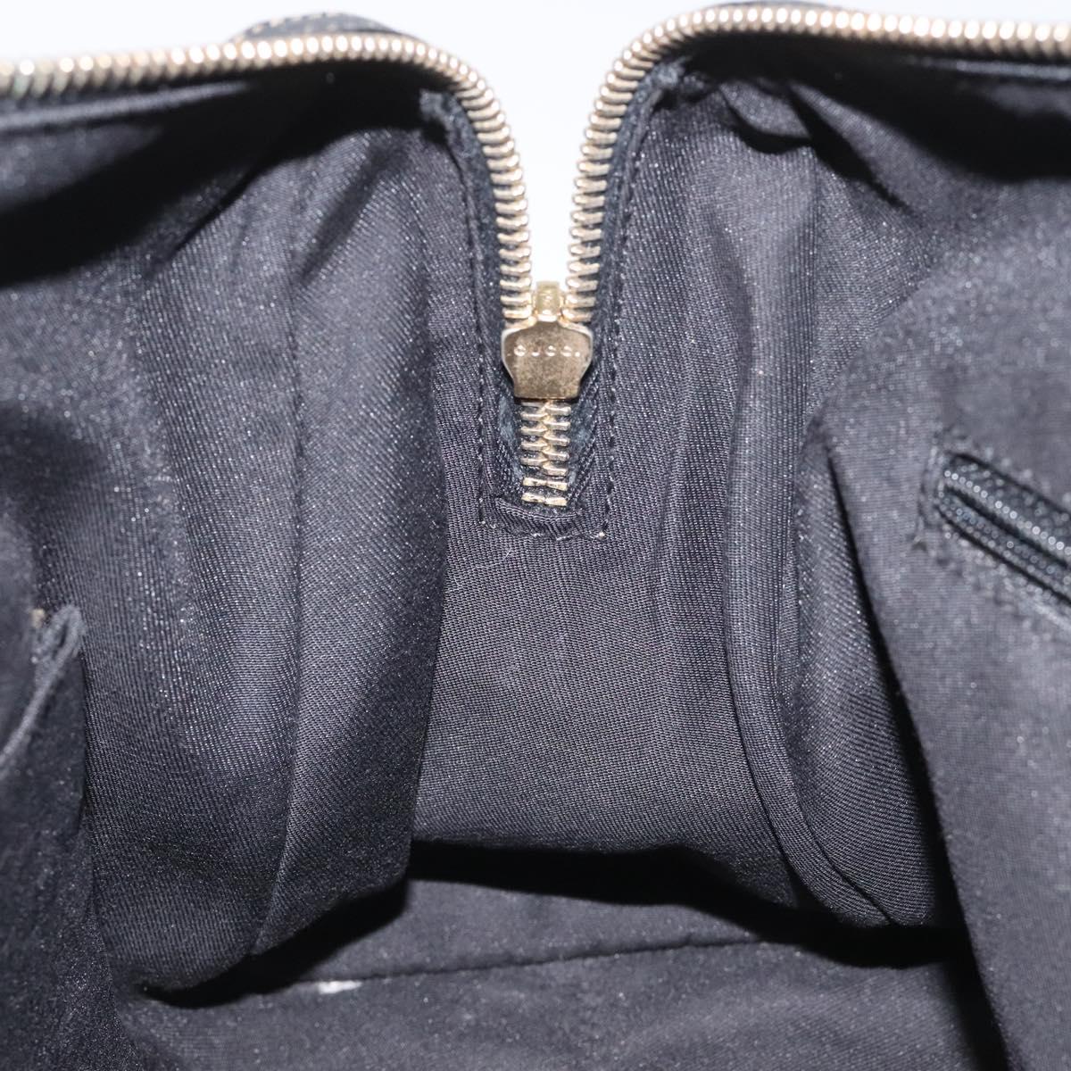 GUCCI Hand Bag Leather Black Gold 181487 Auth MY166