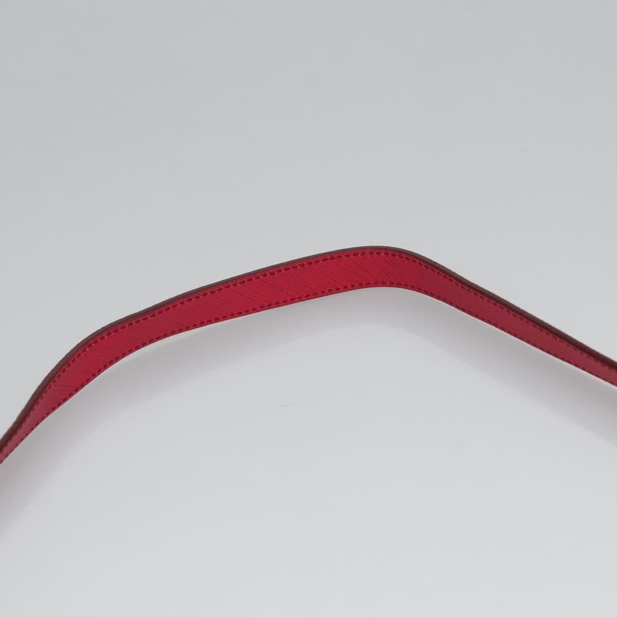 Salvatore Ferragamo Gancini Shoulder Bag Safiano leather Pink Silver Auth MY169V