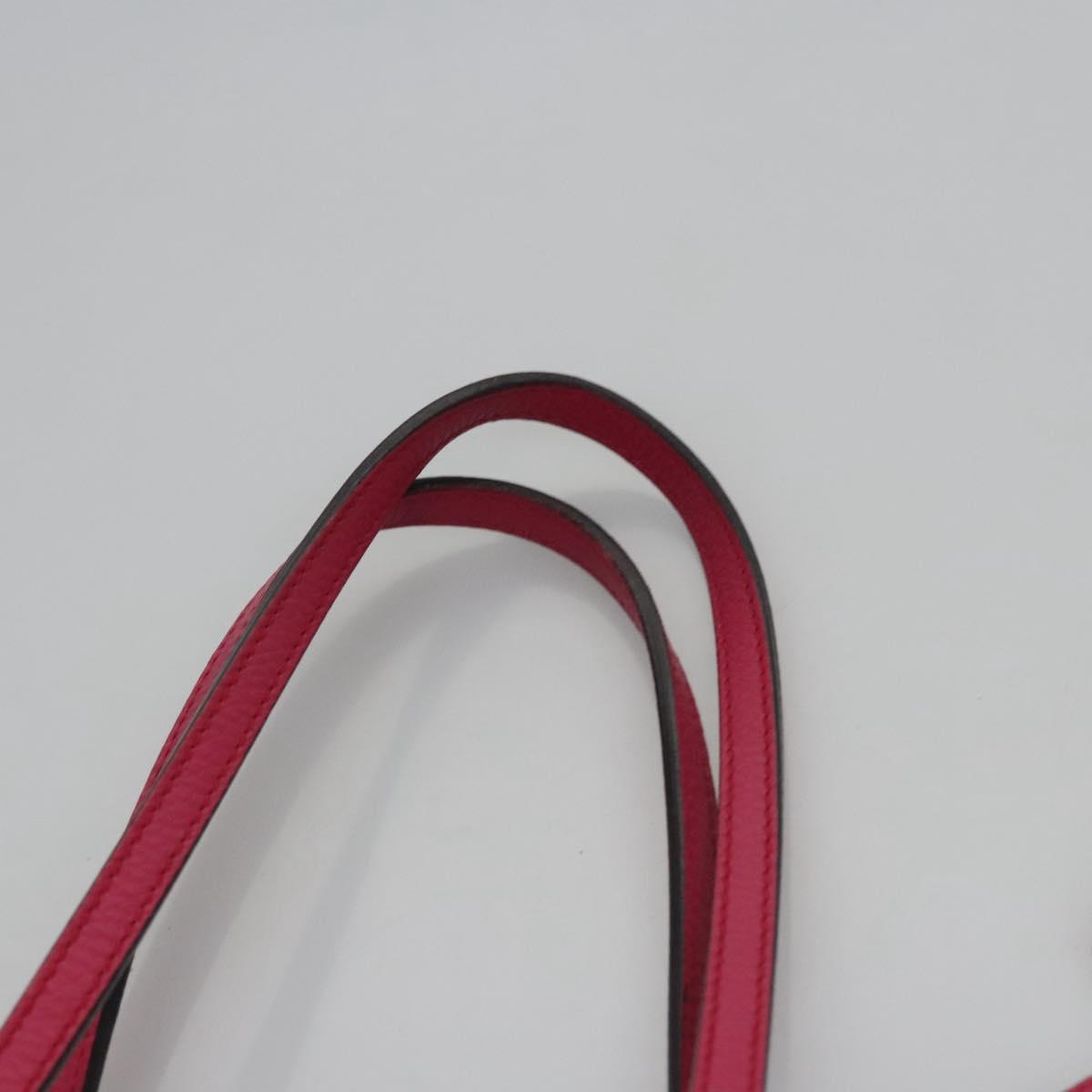 GUCCI Tote Bag Leather Pink Gold Auth MY172