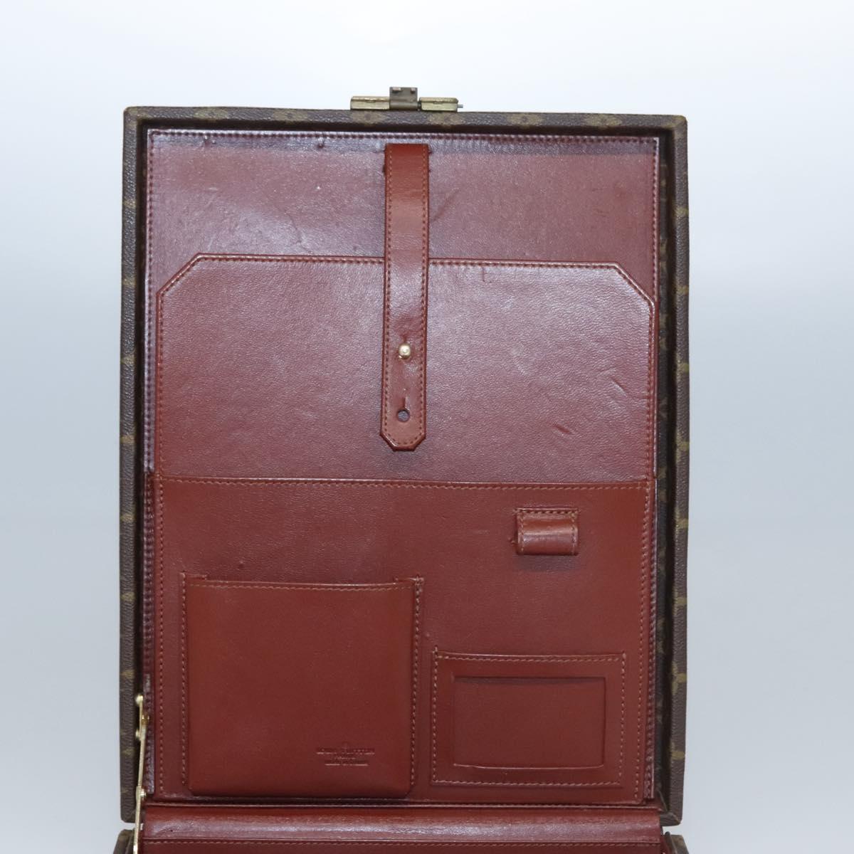 LOUIS VUITTON Monogram Attache case Hand Bag LV Auth MY174A