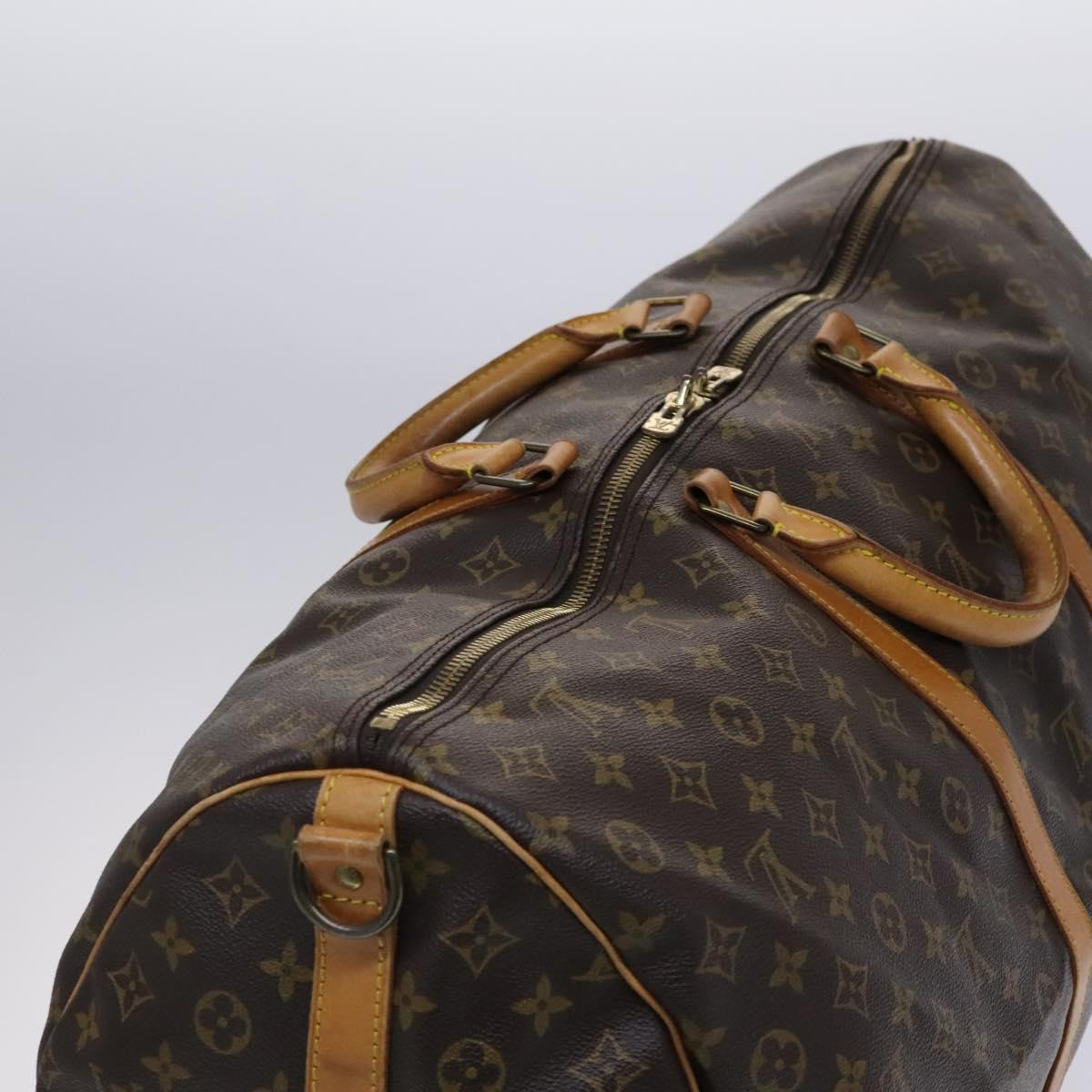 LOUIS VUITTON Monogram Keepall Bandouliere 60 Boston Bag M41412 LV Auth MY220