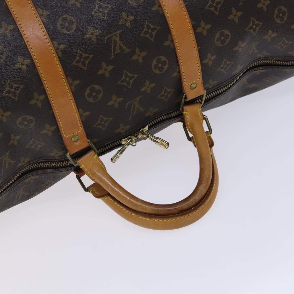 LOUIS VUITTON Monogram Keepall Bandouliere 60 Boston Bag M41412 LV Auth MY220