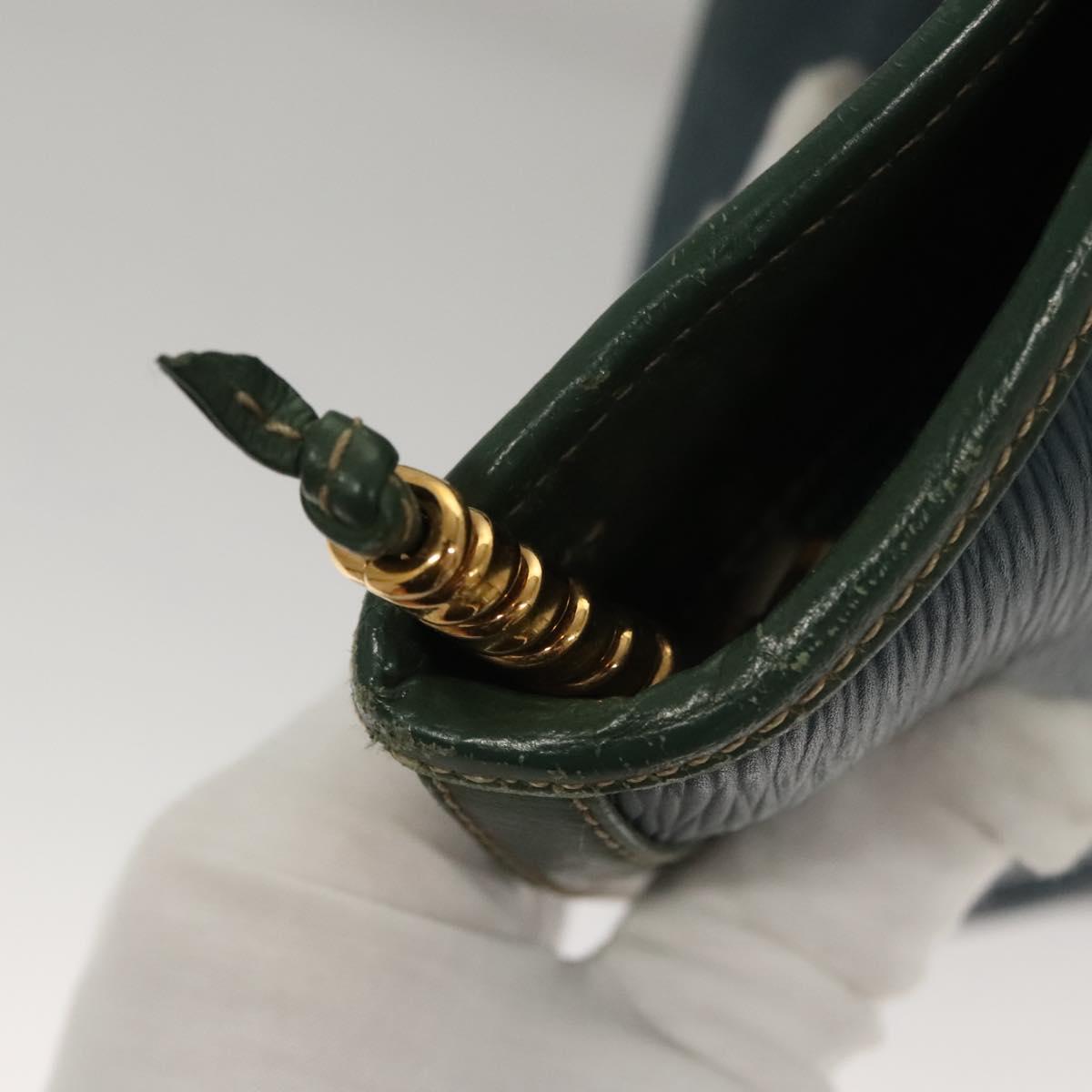 LOEWE Velazquez Shoulder Bag Leather Blue Gold Auth MY227