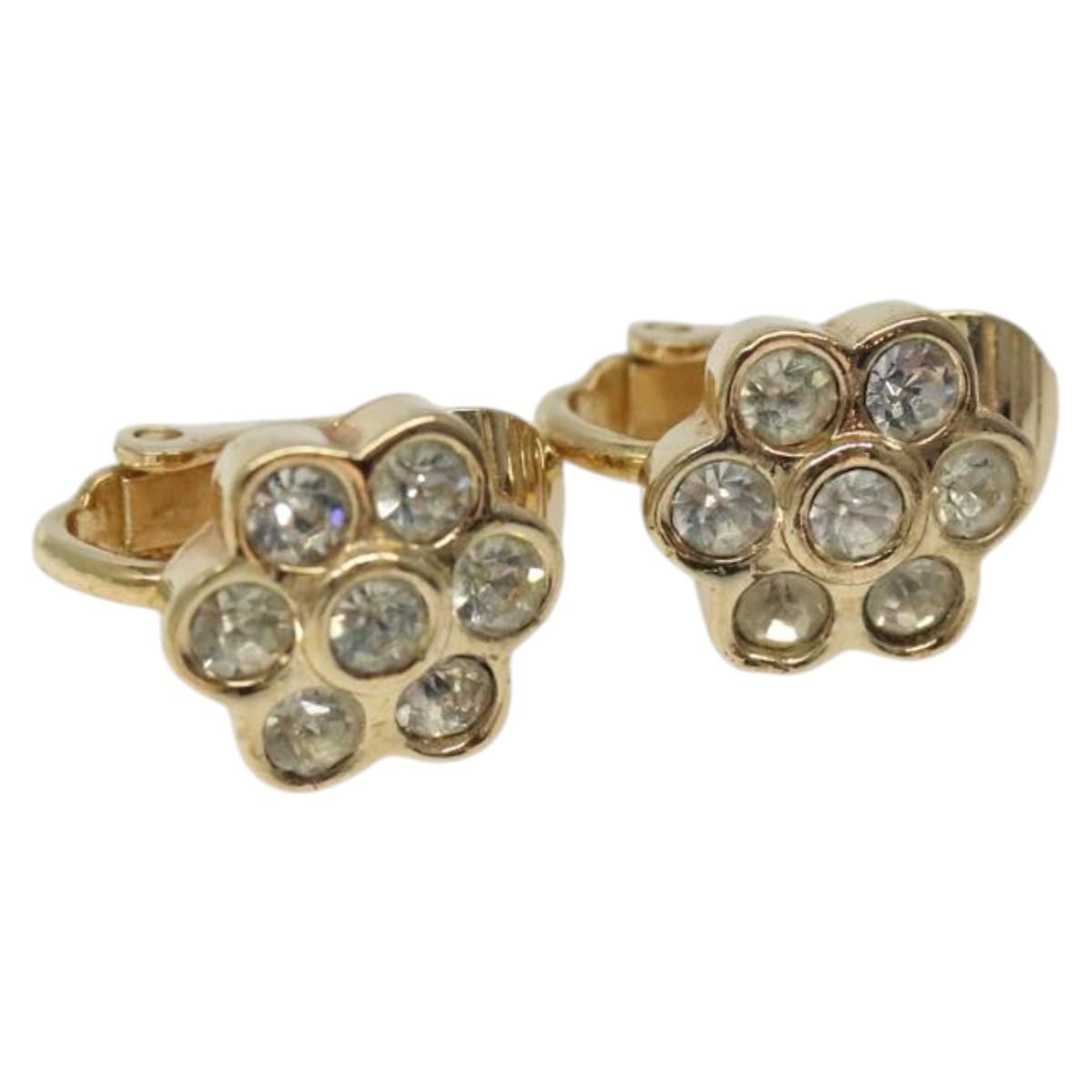 Christian Dior Earring metal Gold Auth MY246