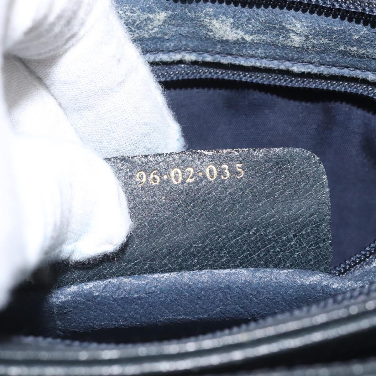 GUCCI GG Supreme Sherry Line Shoulder Bag PVC Navy Gold 96 02 035 Auth MY260