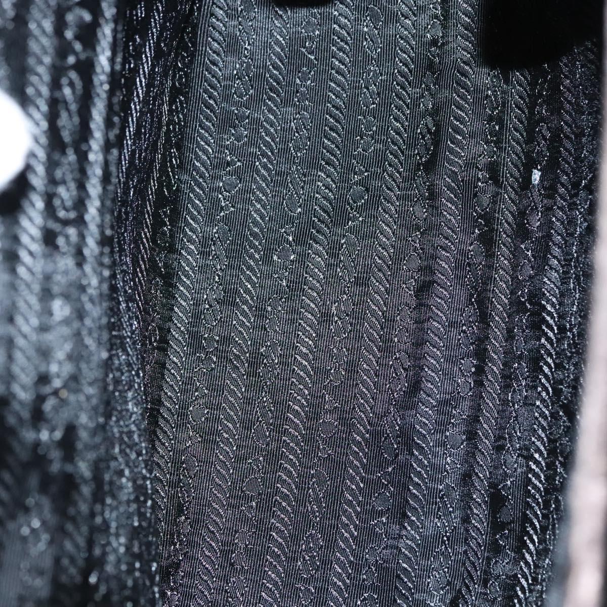 PRADA Hand Bag Velor Dark Brown Auth MY263