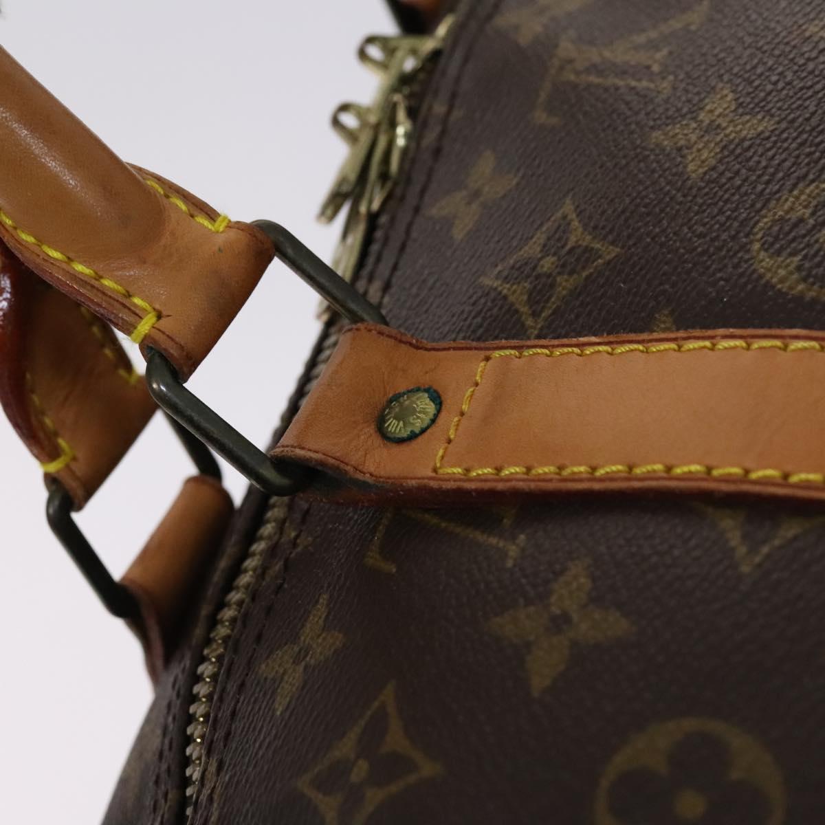 LOUIS VUITTON Monogram Keepall Bandouliere 55 Boston Bag M41414 LV Auth MY271
