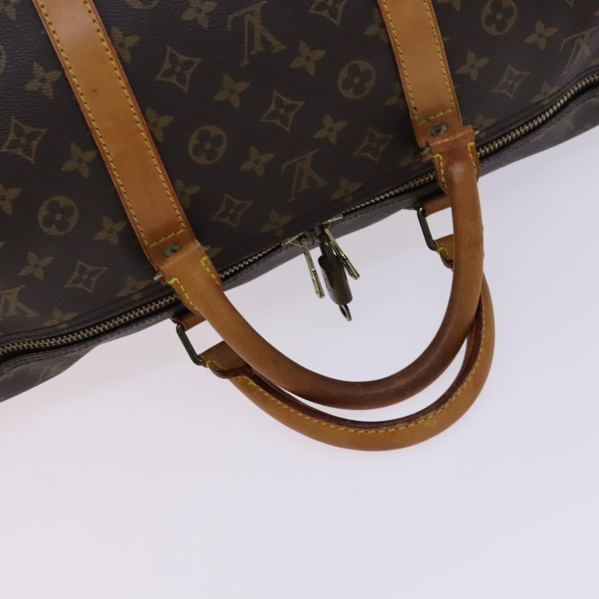 LOUIS VUITTON Monogram Keepall 60 Boston Bag M41422 LV Auth MY273