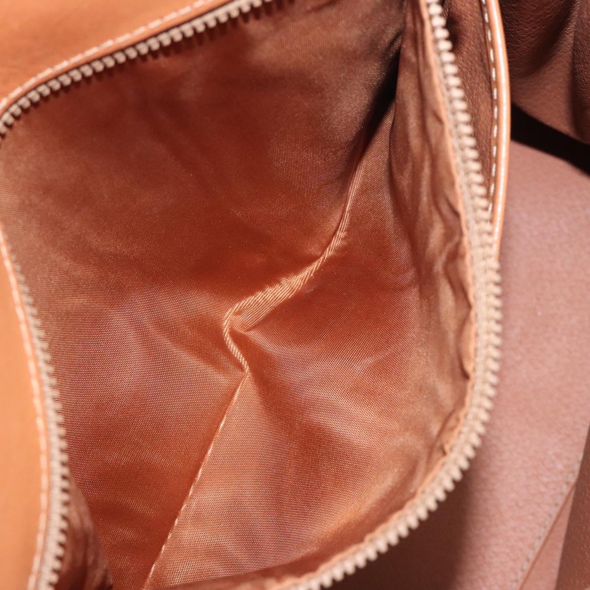 CELINE Macadam Canvas Hand Bag PVC Leather Brown Gold Auth MY275