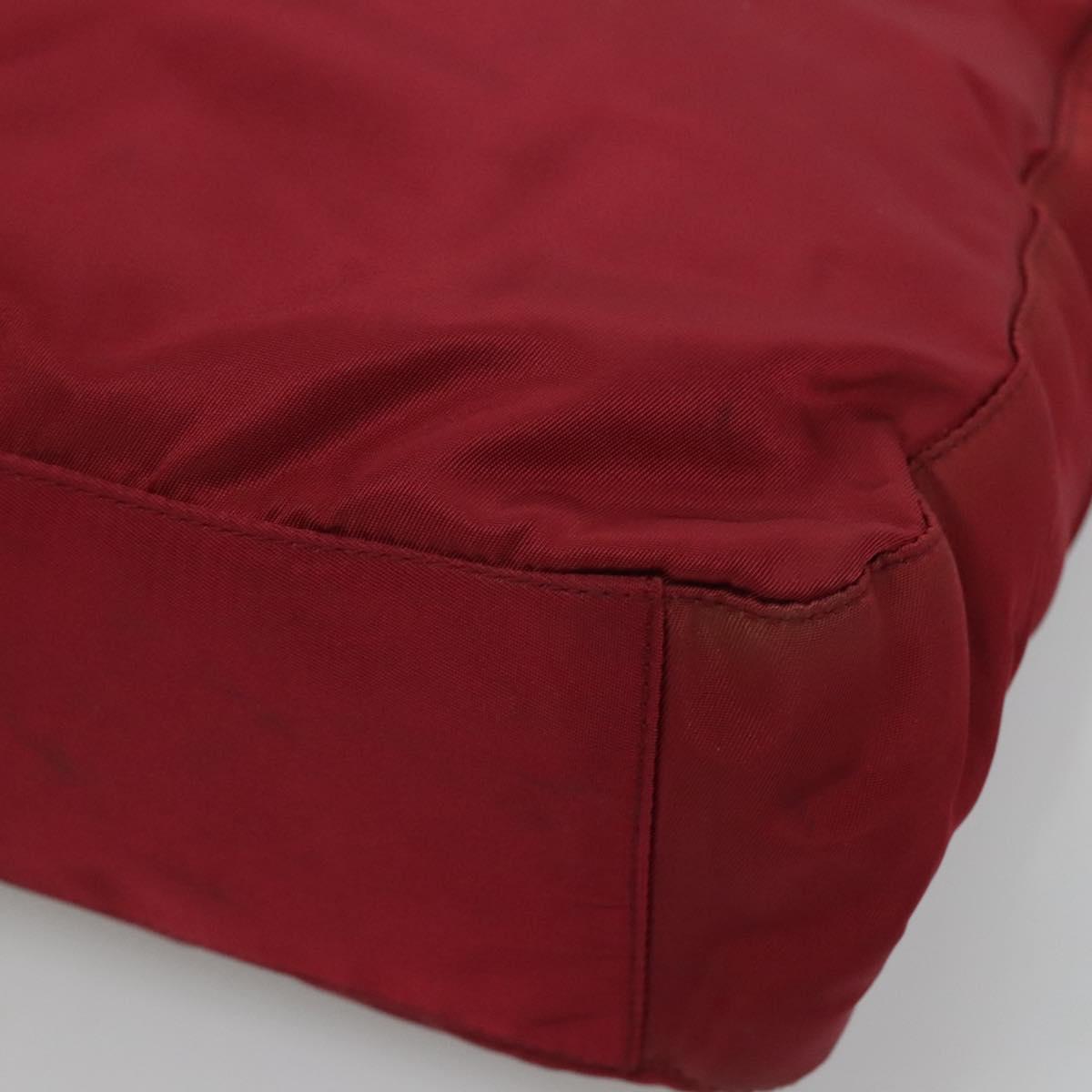 PRADA Tote Bag Nylon Red Auth MY293