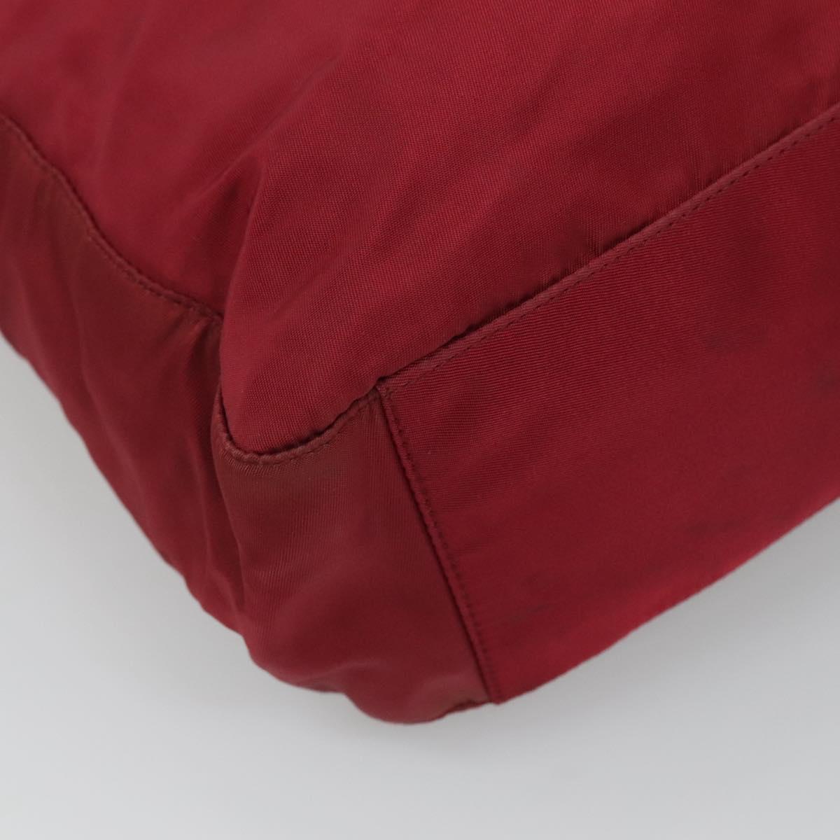 PRADA Tote Bag Nylon Red Auth MY293