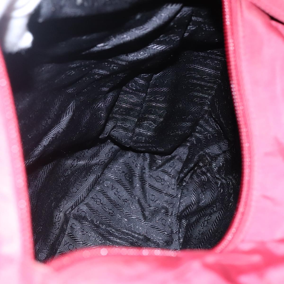 PRADA Tote Bag Nylon Red Auth MY293