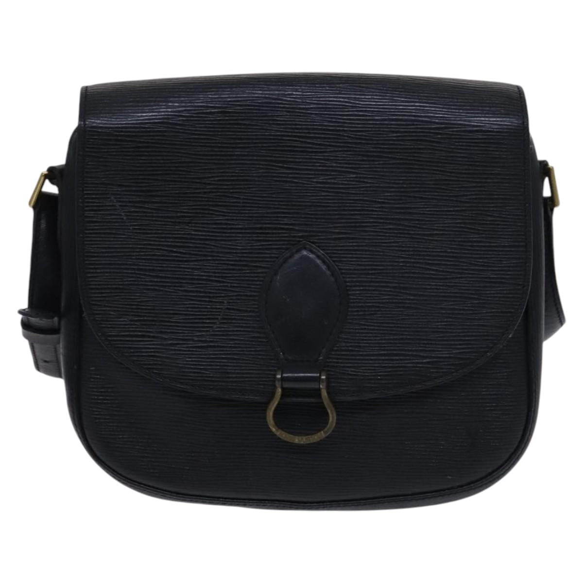 LOUIS VUITTON Epi Saint Cloud GM Shoulder Bag Black Noir M52192 LV Auth MY308
