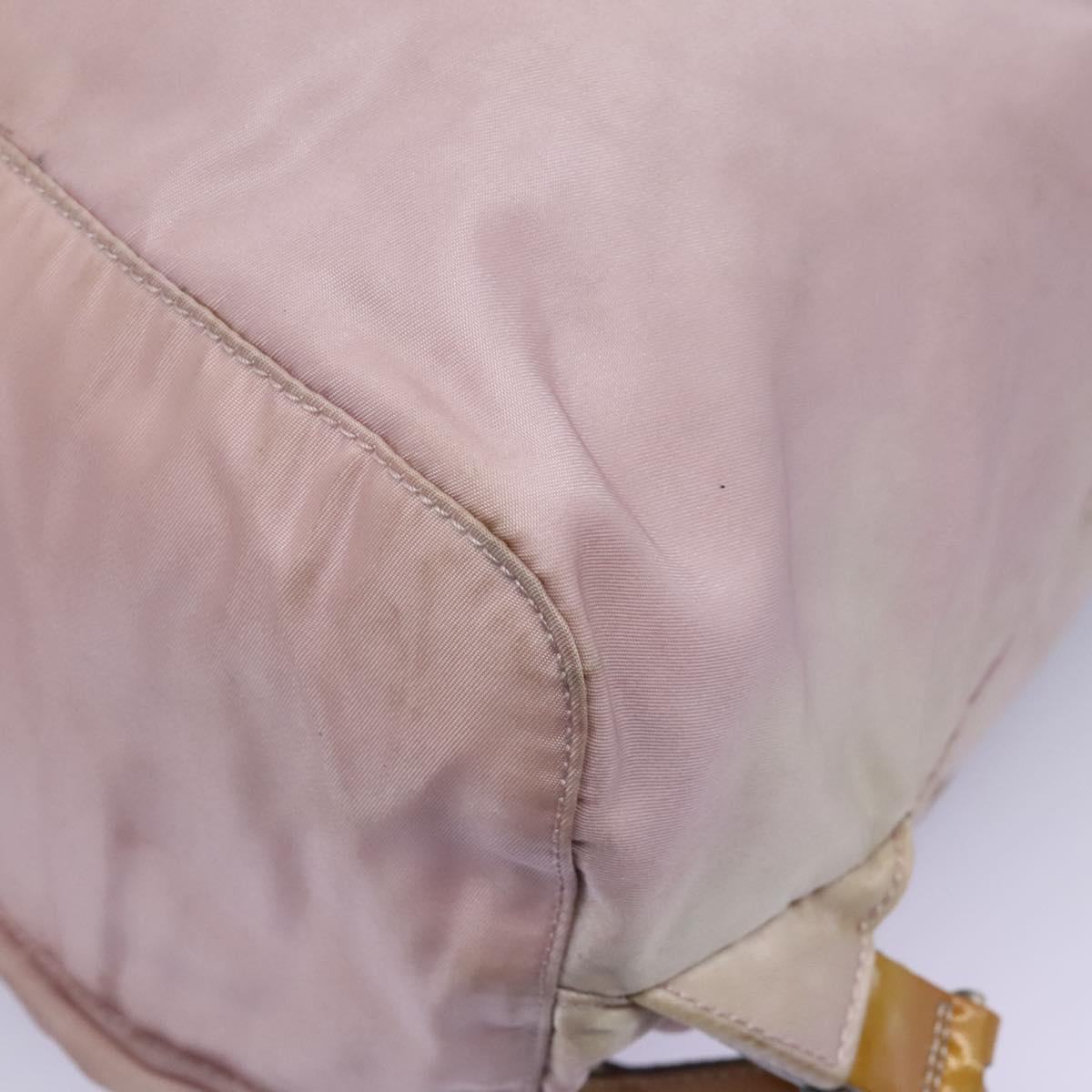PRADA Backpack Nylon Pink Silver Auth MY315
