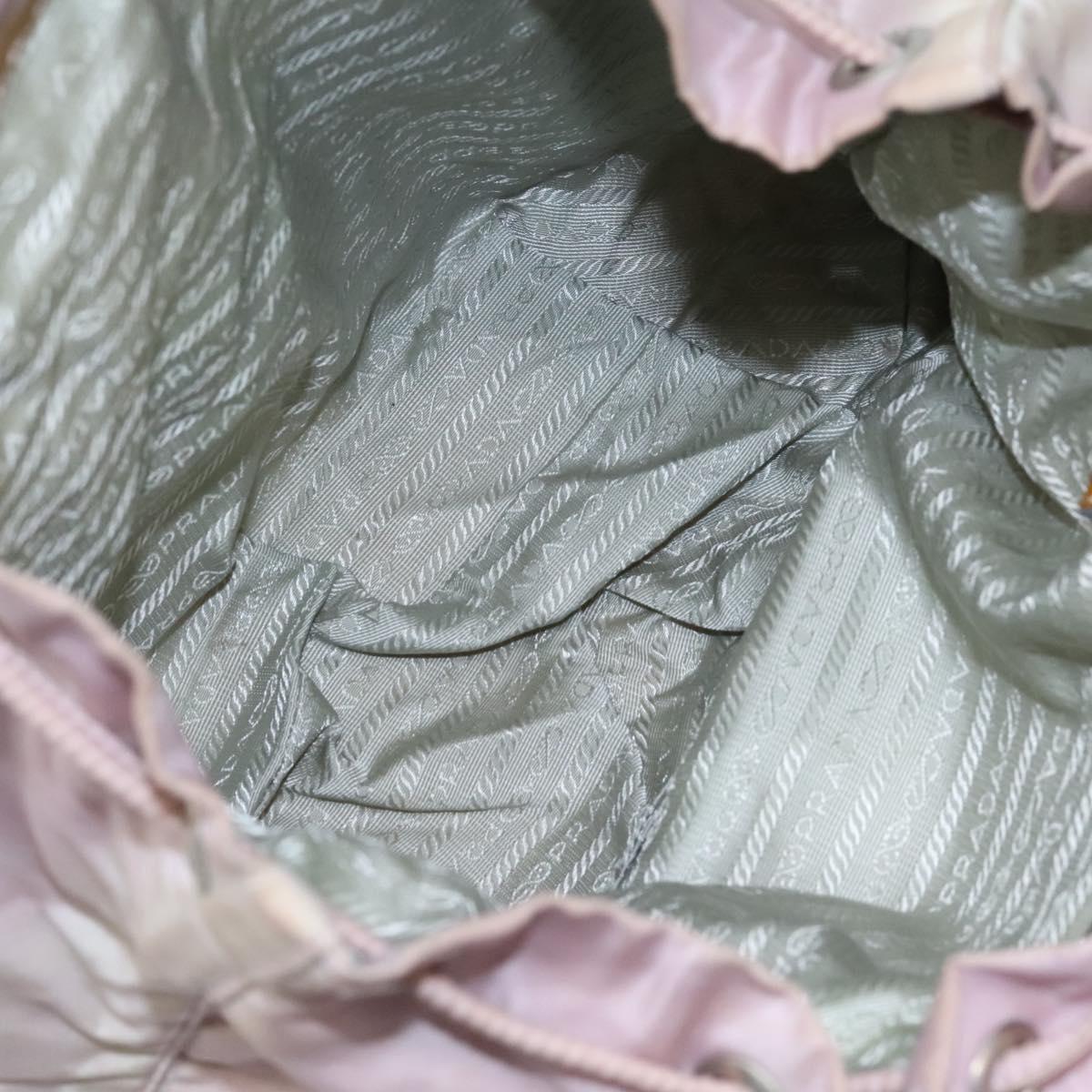 PRADA Backpack Nylon Pink Silver Auth MY315