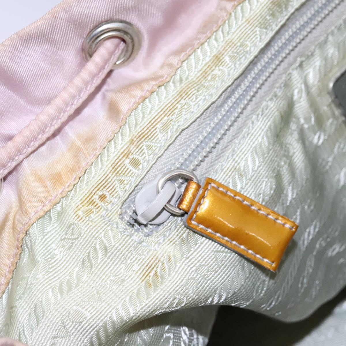 PRADA Backpack Nylon Pink Silver Auth MY315