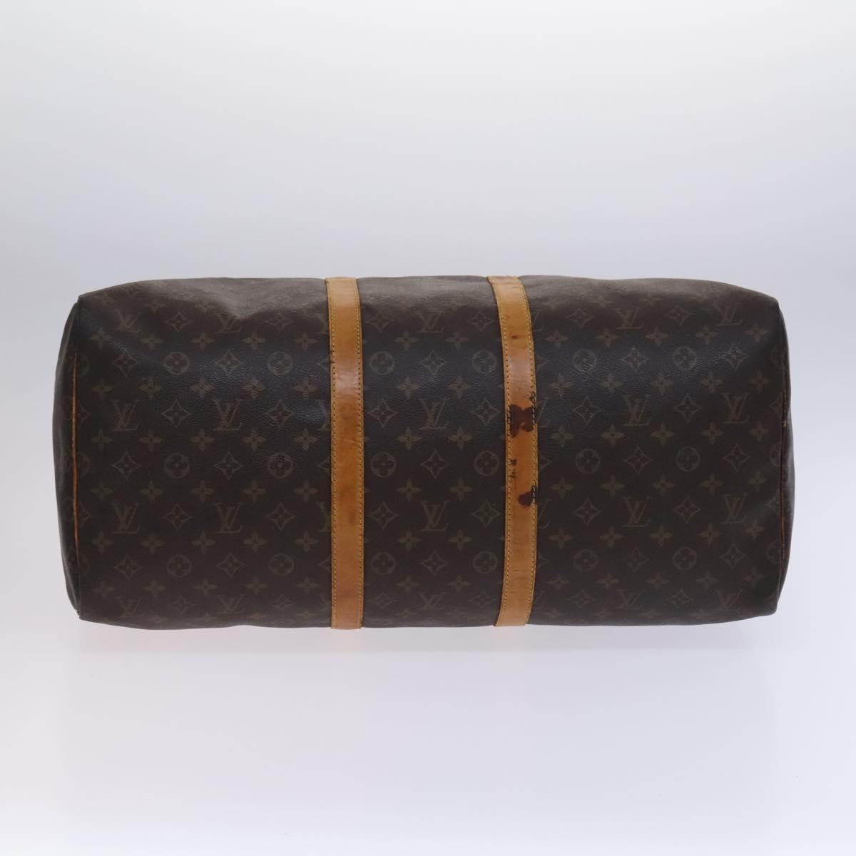 LOUIS VUITTON Monogram Keepall 55 Boston Bag M41424 LV Auth MY330