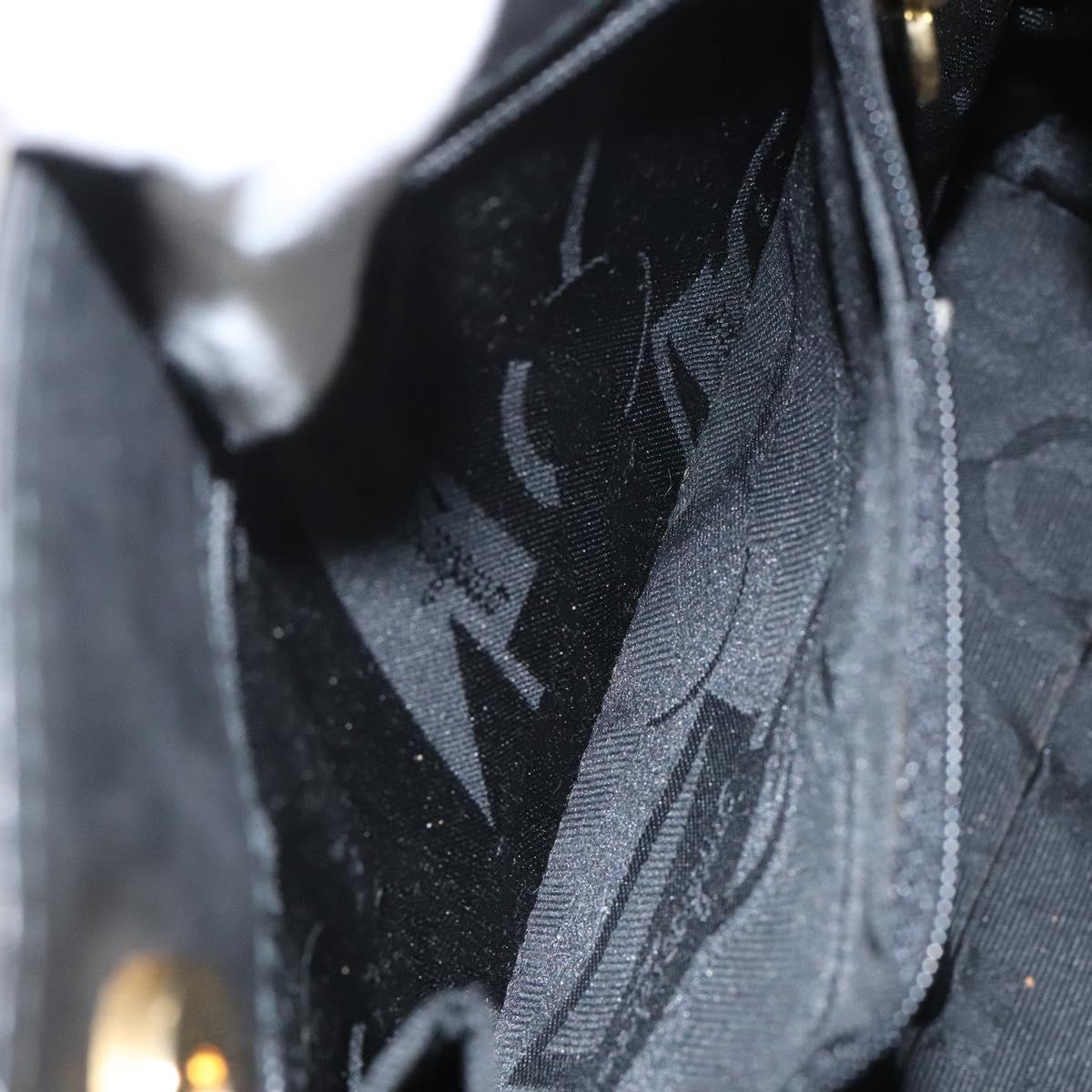 Salvatore Ferragamo Vala Hand Bag Suede Black Auth MY347