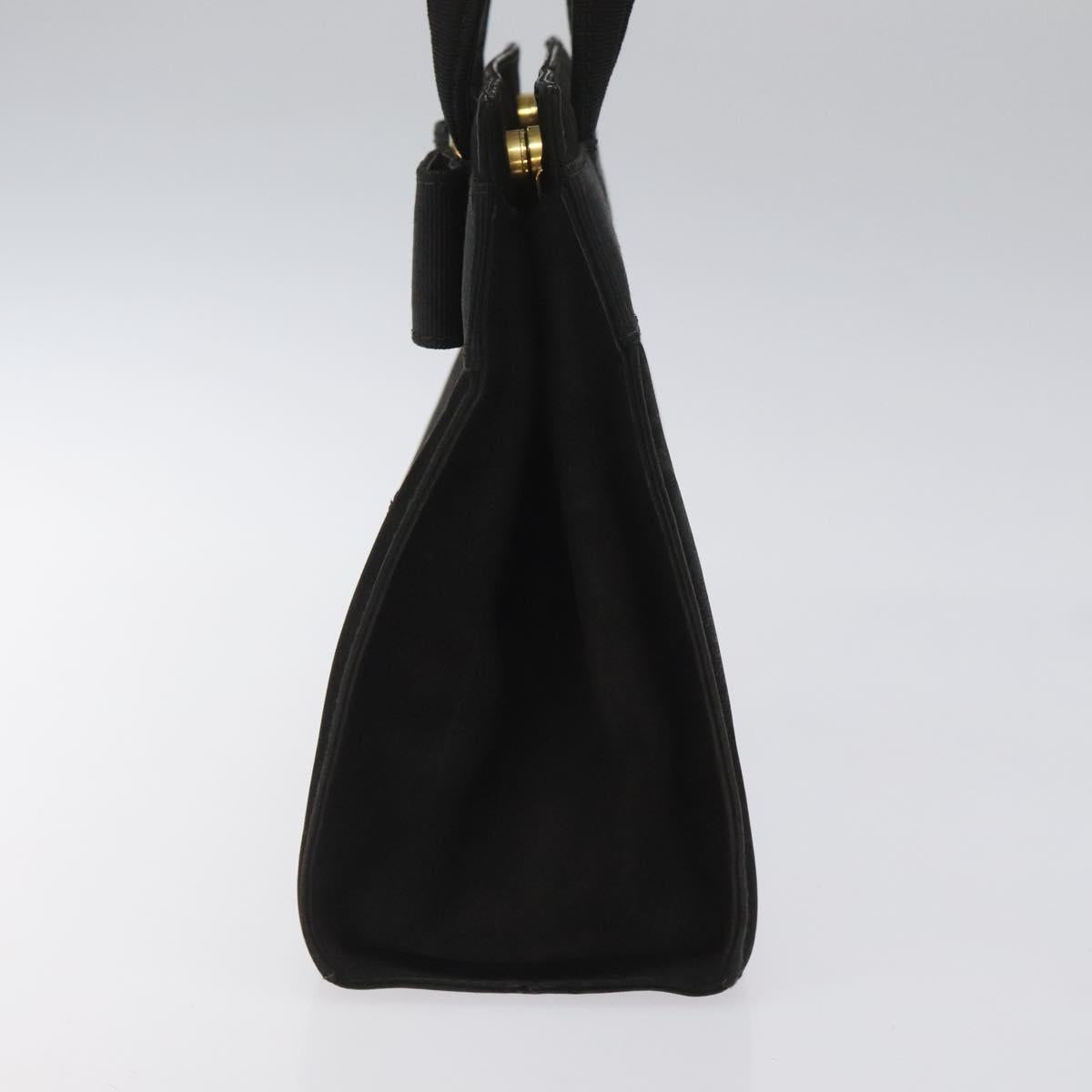 Salvatore Ferragamo Vala Hand Bag Suede Black Auth MY347