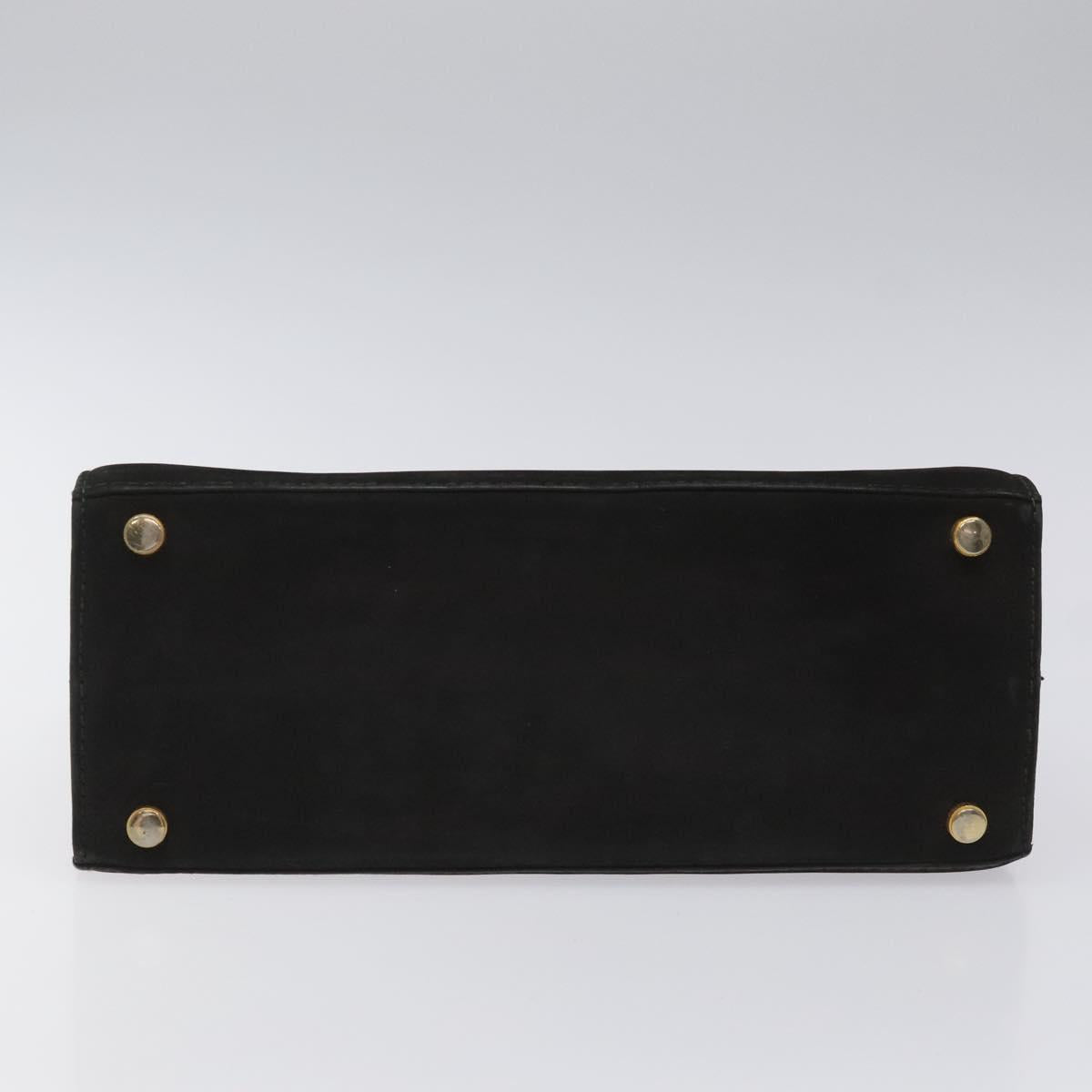 Salvatore Ferragamo Vala Hand Bag Suede Black Auth MY347