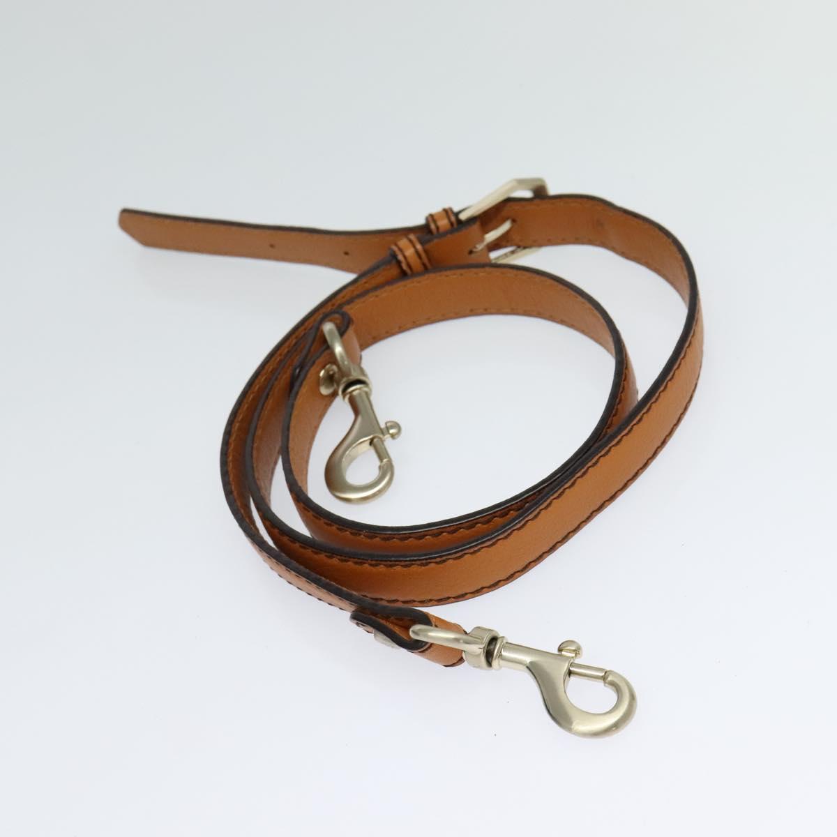 MCM Vicetos Logogram Hand Bag Leather 2way Blue Brown Auth MY353