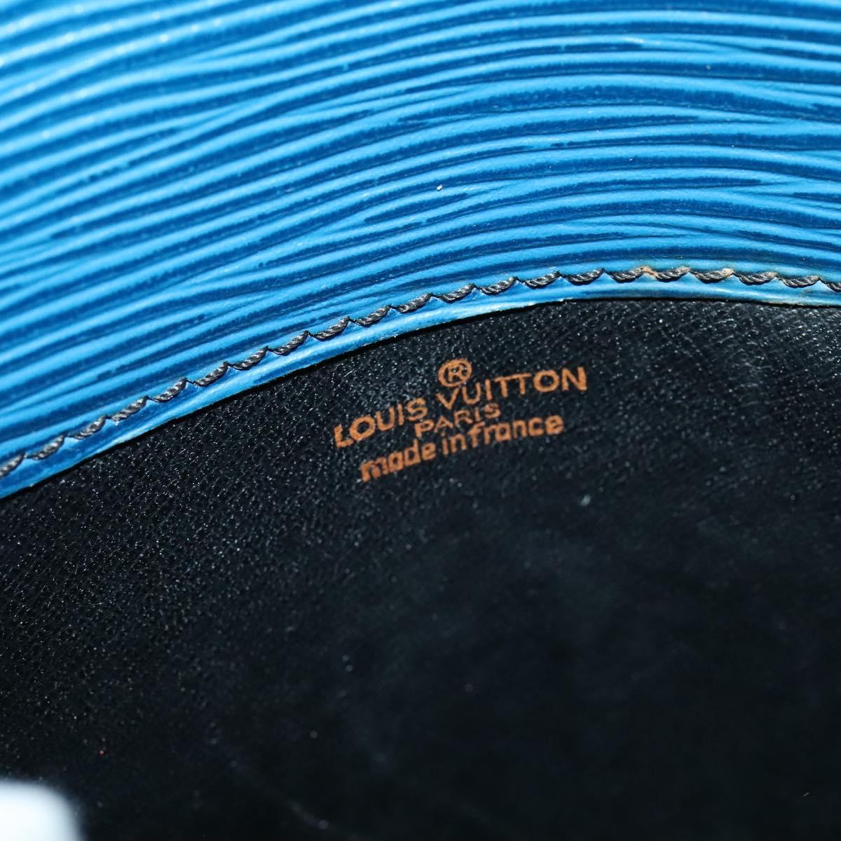 LOUIS VUITTON Epi Cartouchiere MM Shoulder Bag Blue M52245 LV Auth MY384