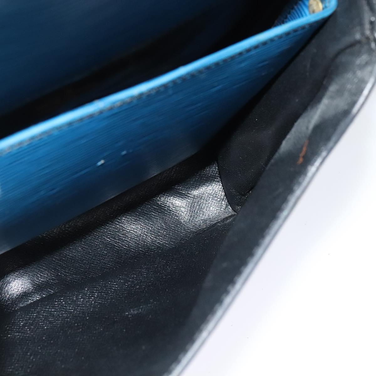 LOUIS VUITTON Epi Cartouchiere MM Shoulder Bag Blue M52245 LV Auth MY384