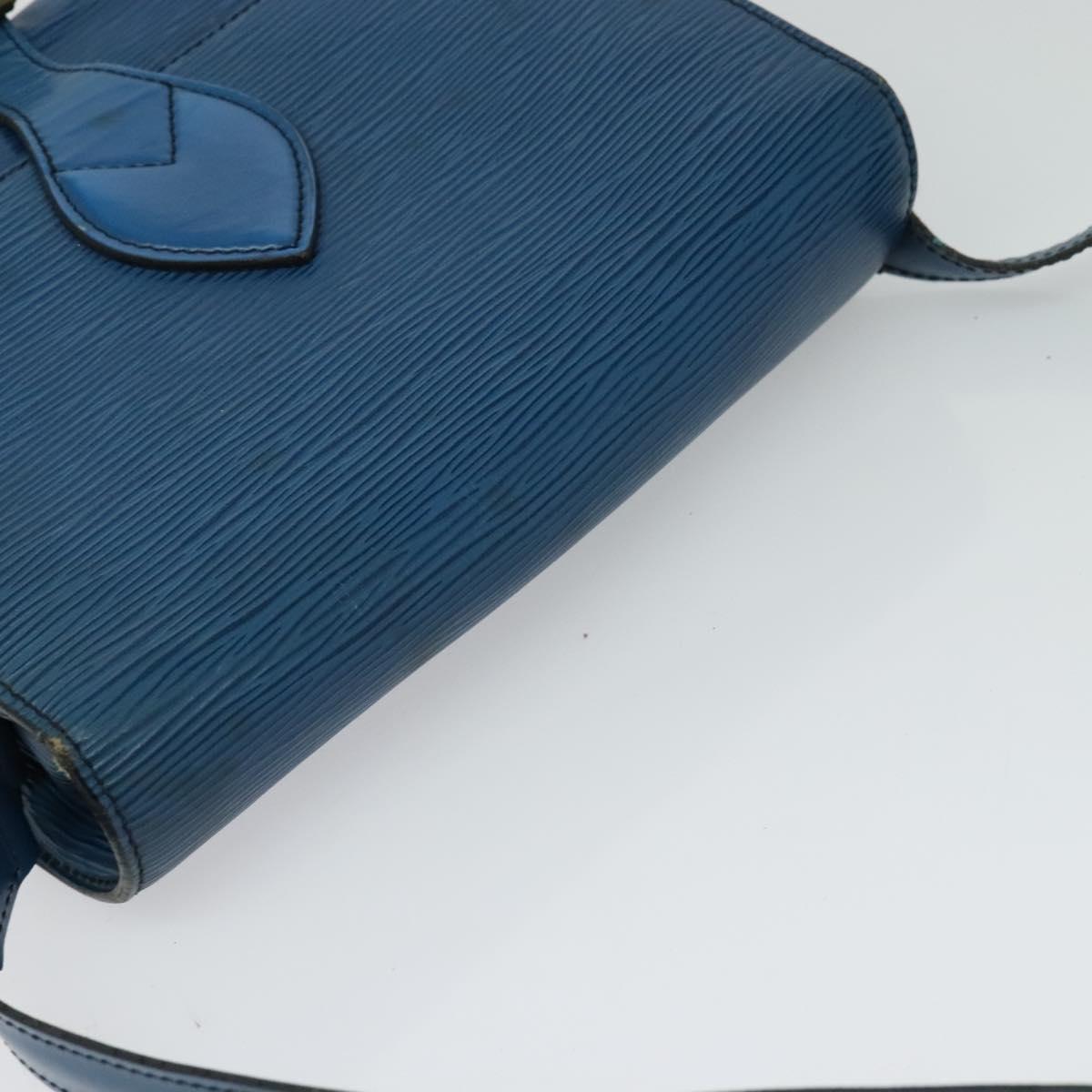 LOUIS VUITTON Epi Cartouchiere MM Shoulder Bag Blue M52245 LV Auth MY384