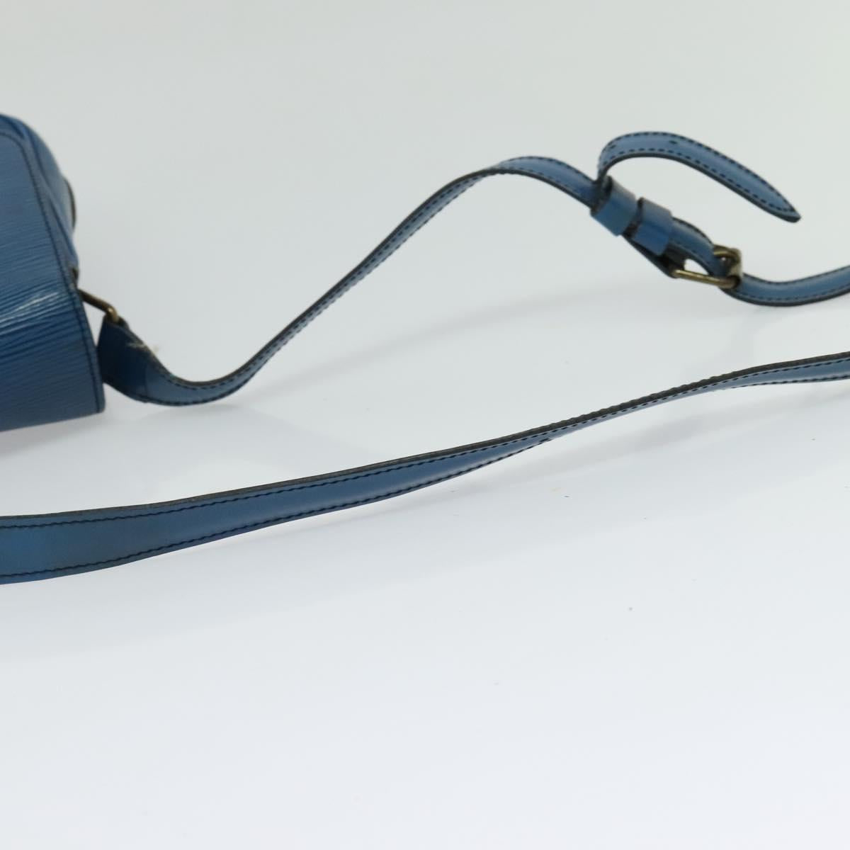 LOUIS VUITTON Epi Cartouchiere MM Shoulder Bag Blue M52245 LV Auth MY384
