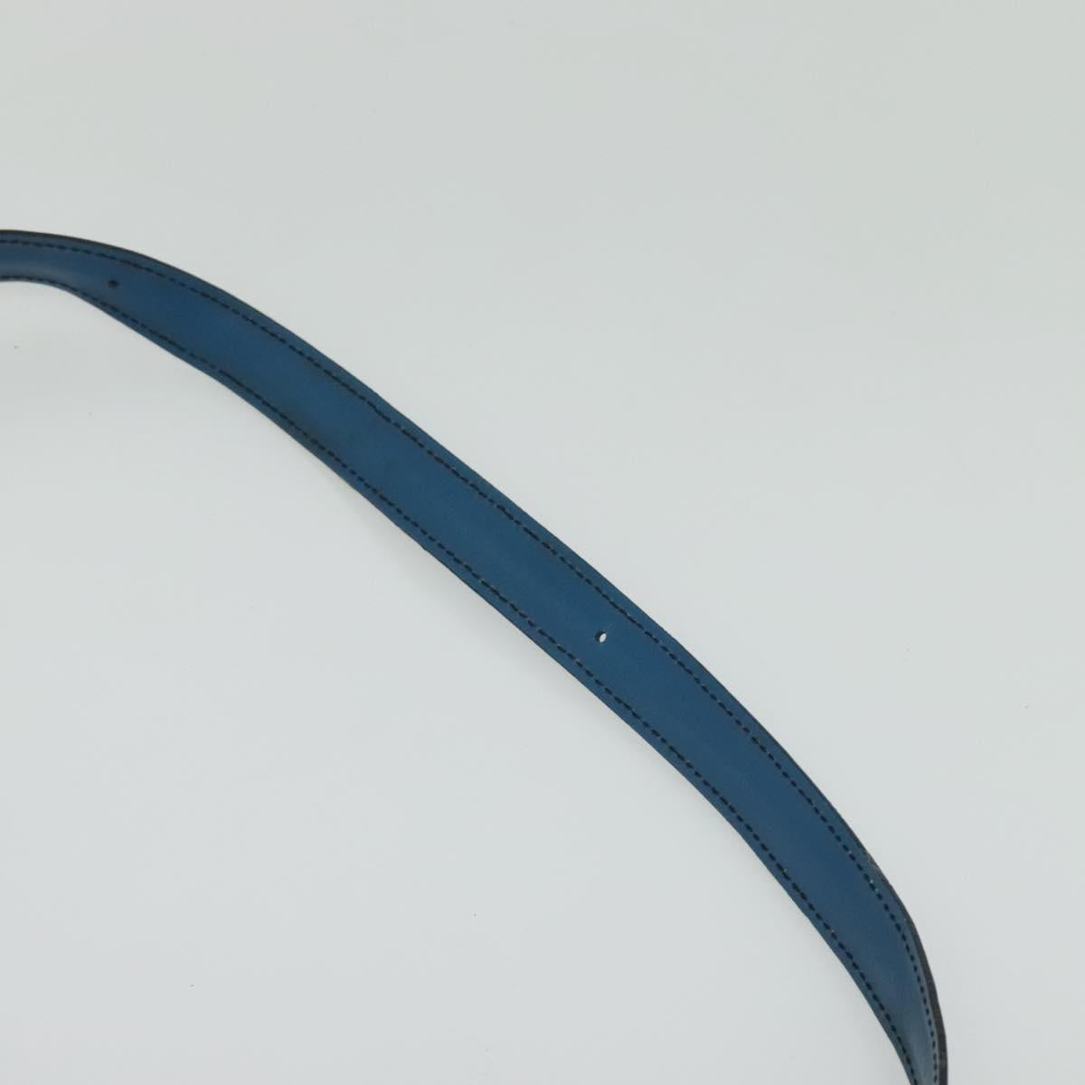 LOUIS VUITTON Epi Cartouchiere MM Shoulder Bag Blue M52245 LV Auth MY384