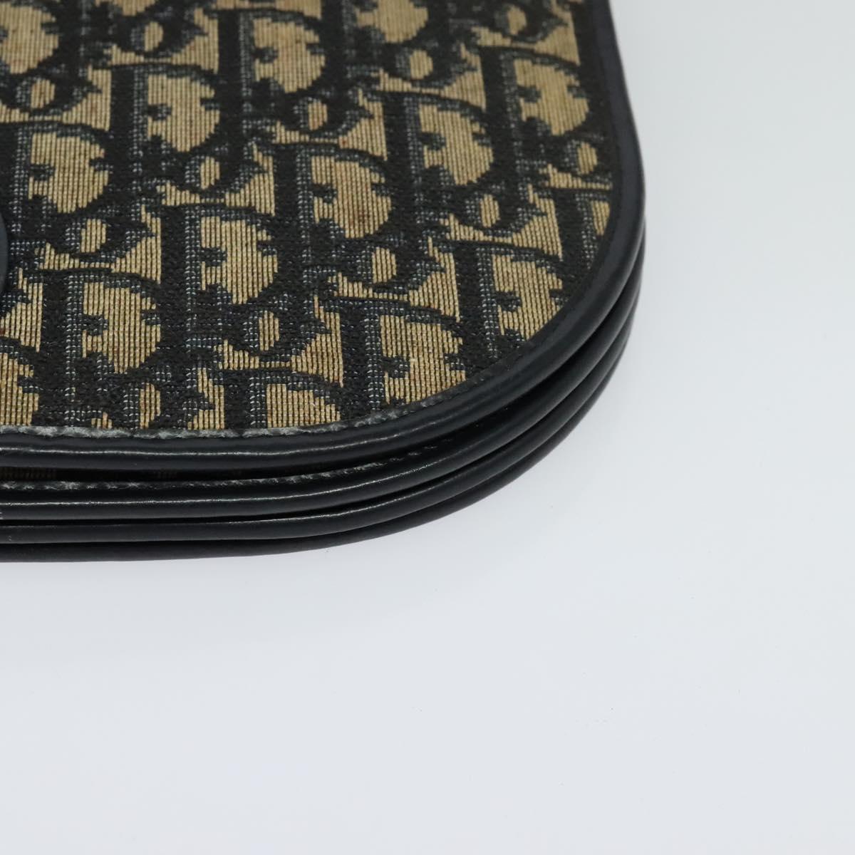 Christian Dior Trotter Canvas Shoulder Bag Navy Auth MY396