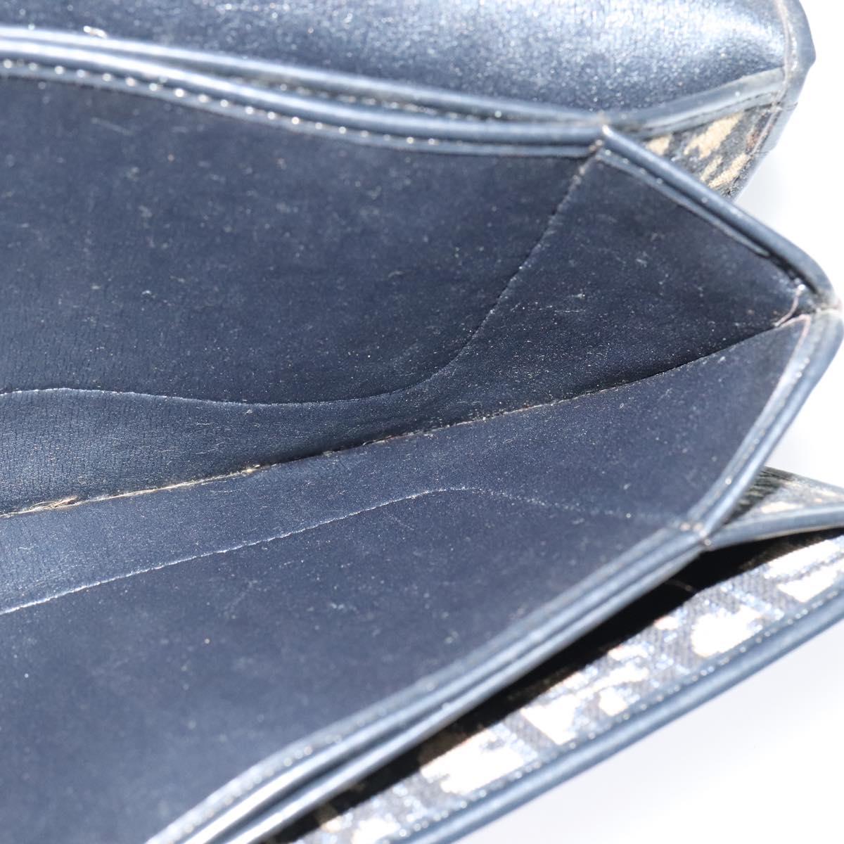 Christian Dior Trotter Canvas Shoulder Bag Navy Auth MY396