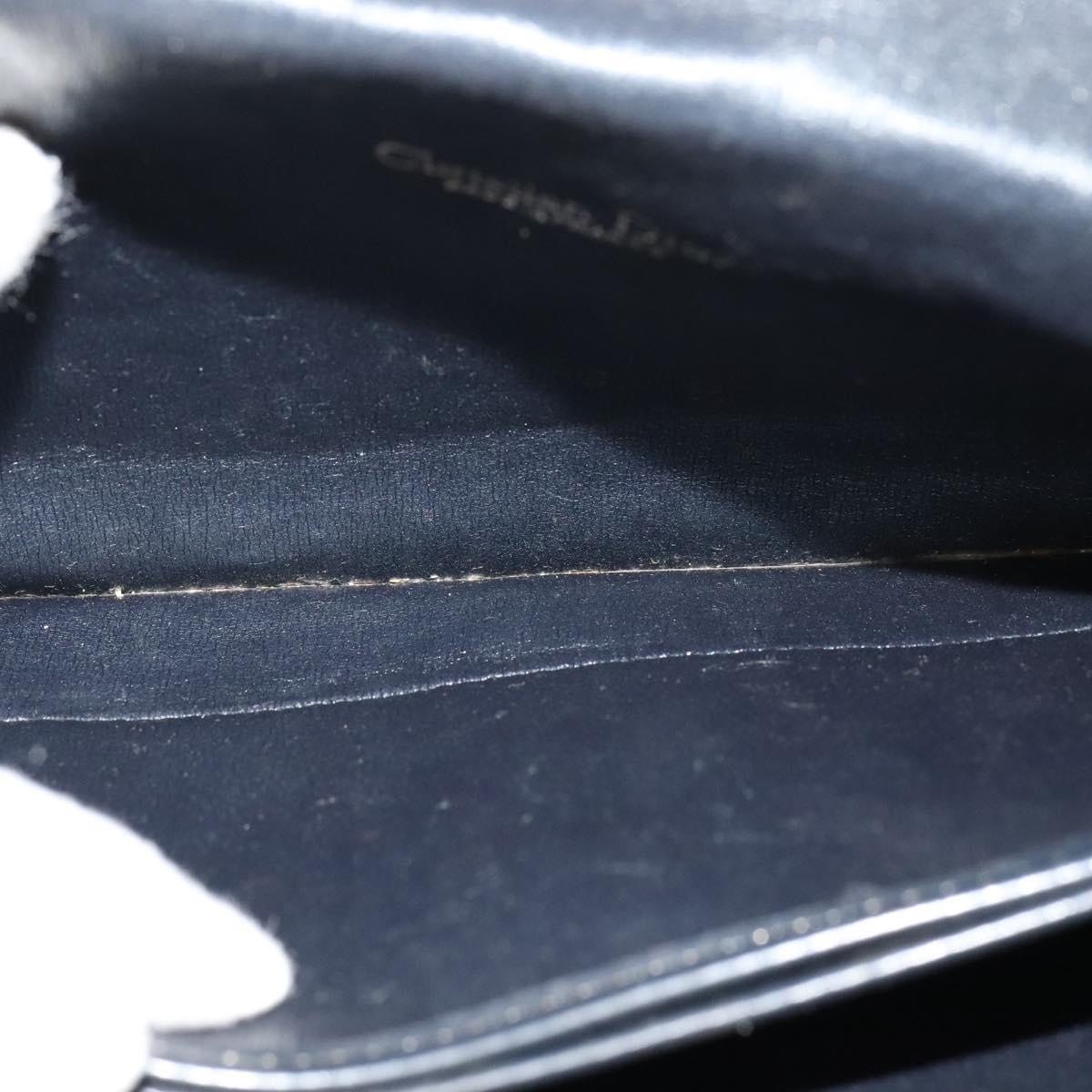 Christian Dior Trotter Canvas Shoulder Bag Navy Auth MY396