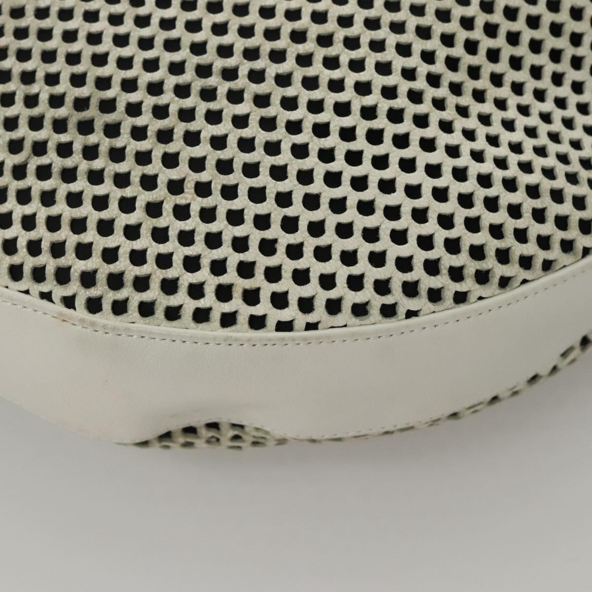 Christian Dior Shoulder Bag Leather White Auth MY419