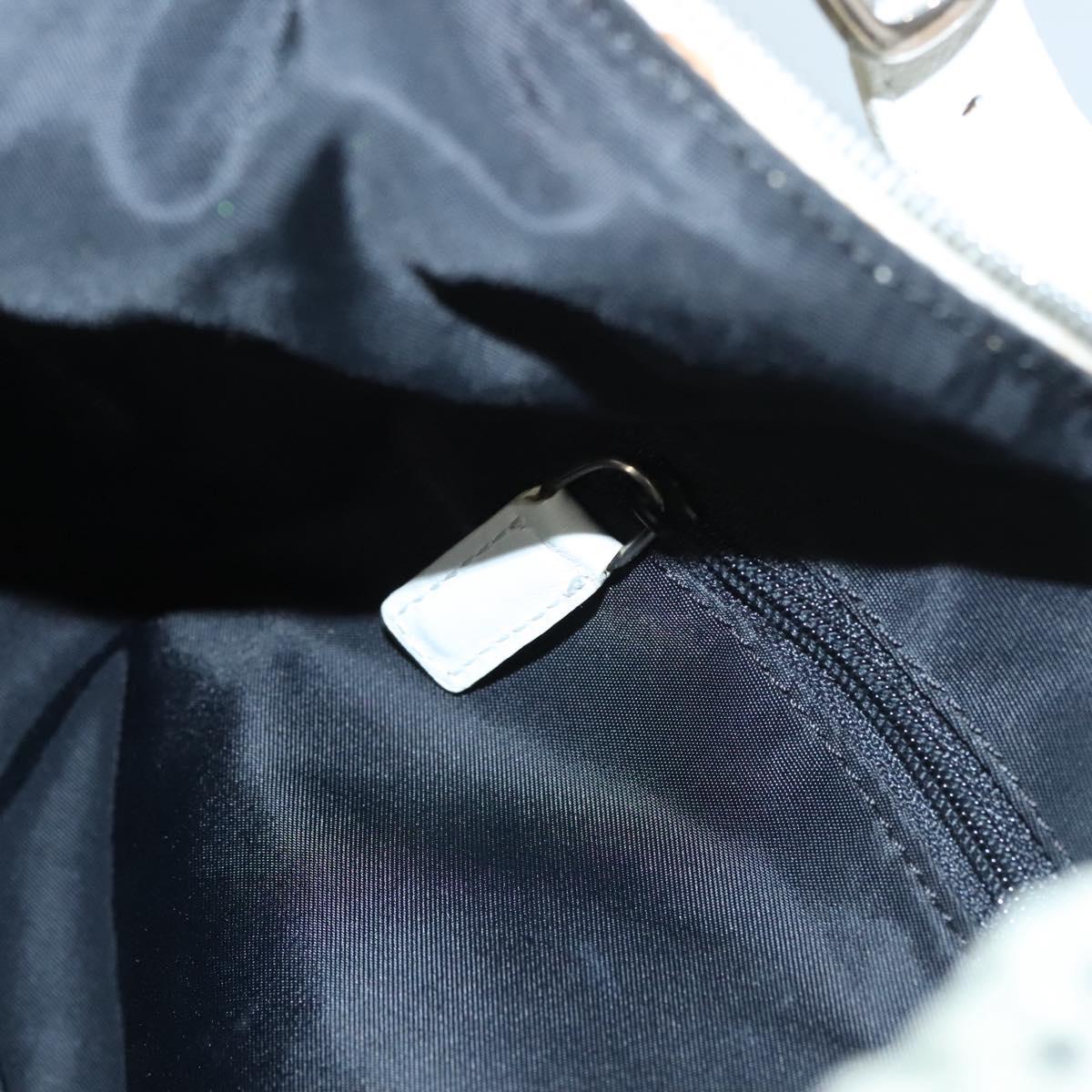 Christian Dior Shoulder Bag Leather White Auth MY419