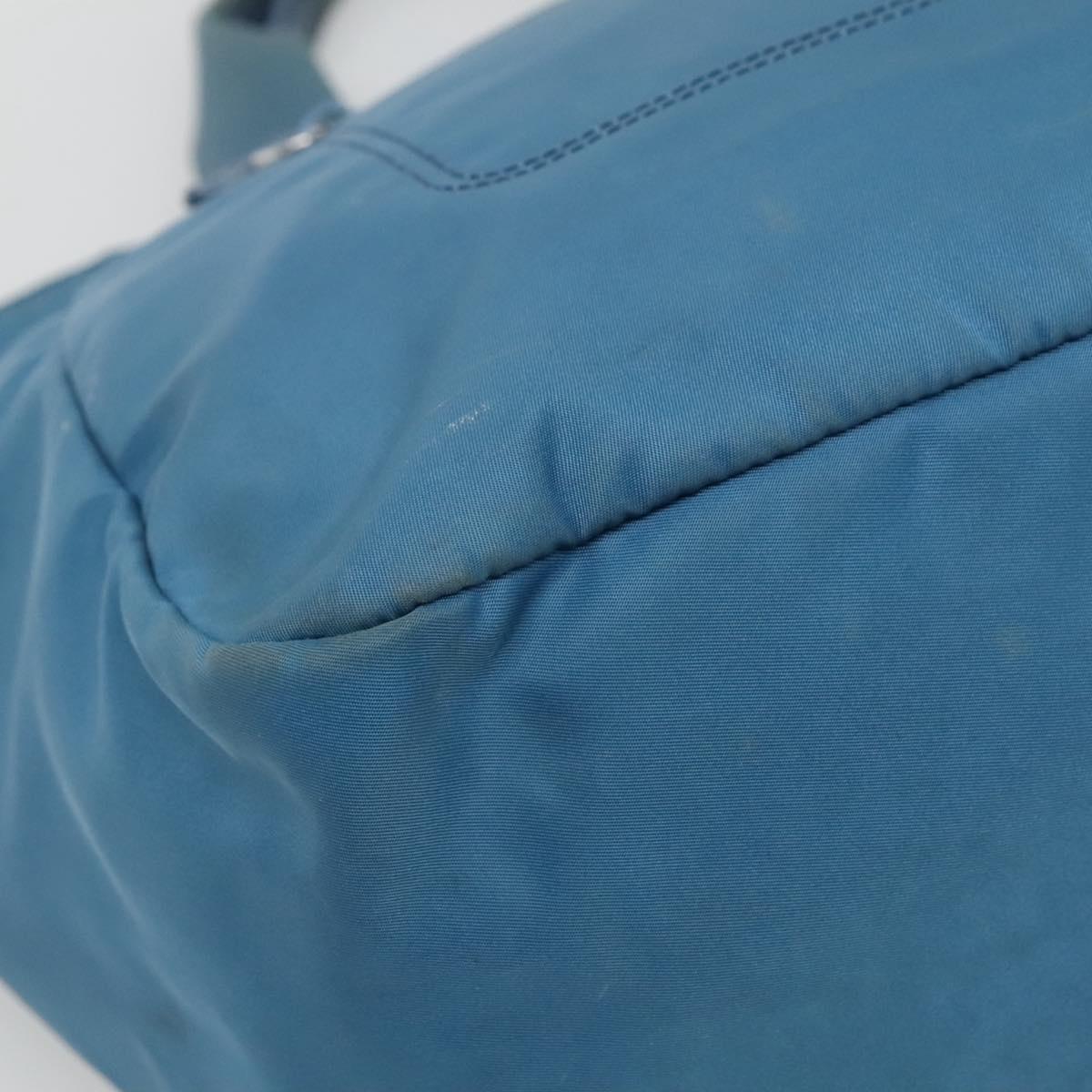 PRADA Hand Bag Nylon Blue Auth MY446